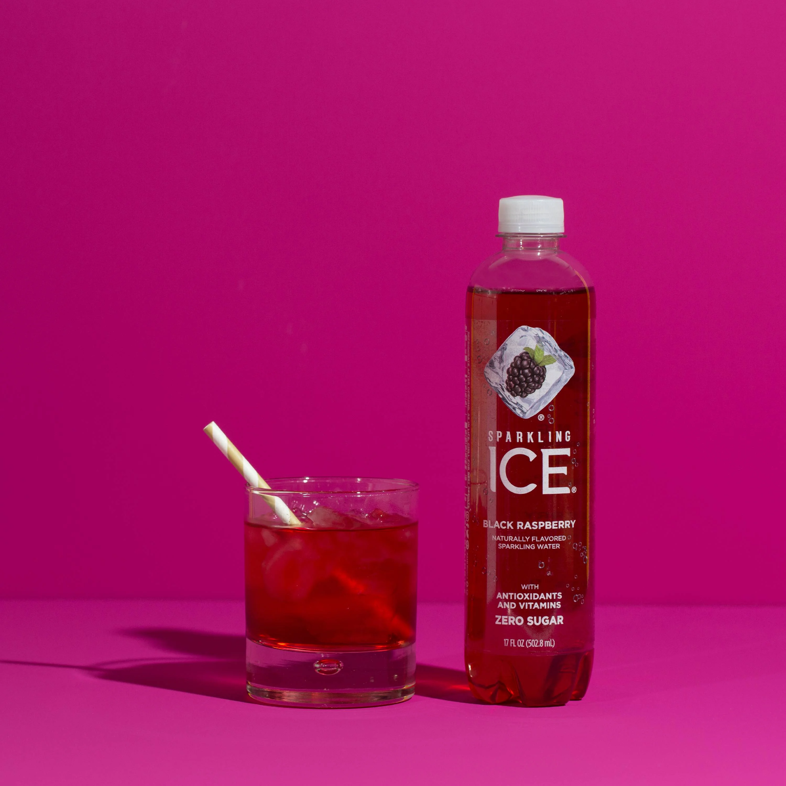 Sparkling Ice® Naturally Flavored Sparkling Water, Black Raspberry 17 Fl Oz, (Pack of 12)