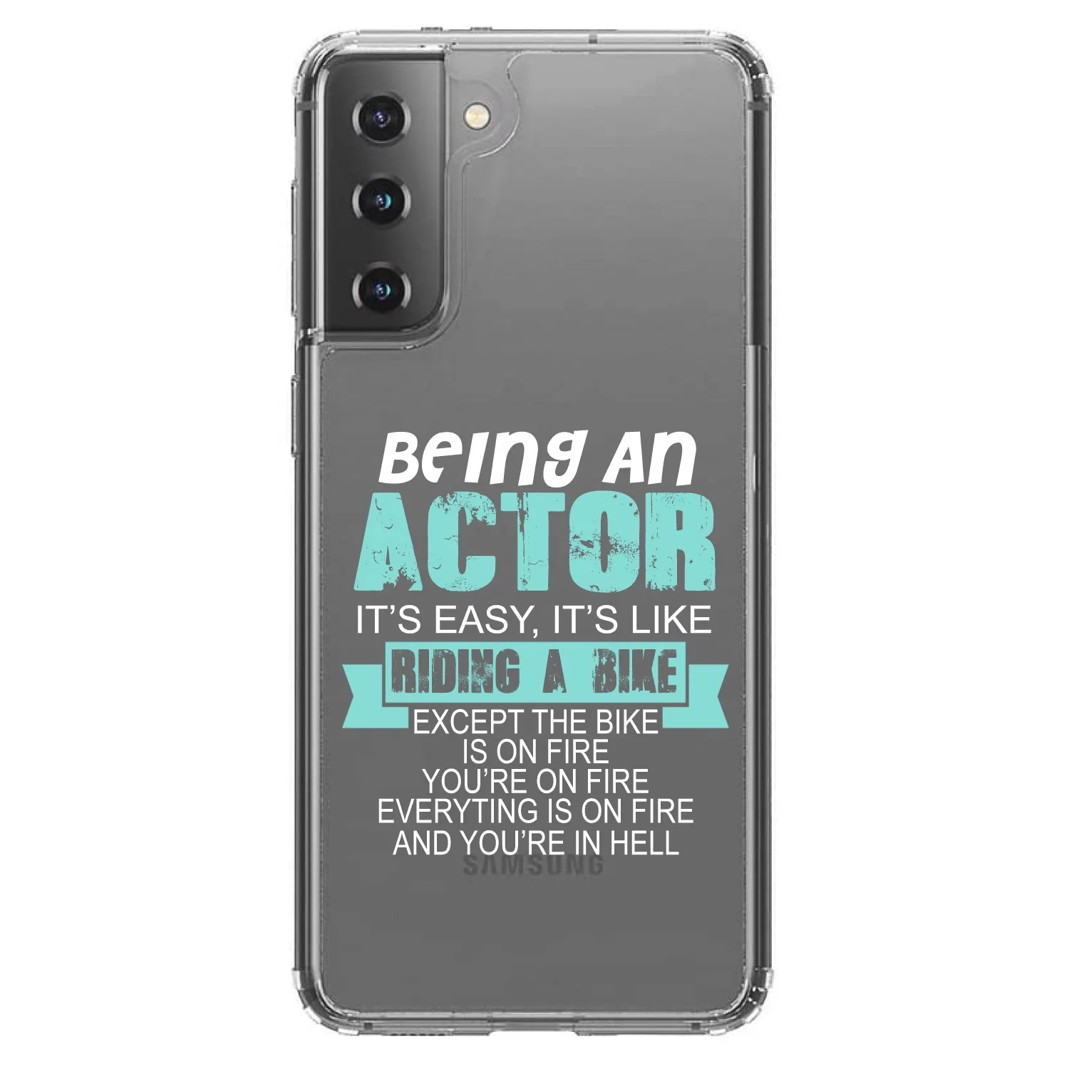 DistinctInk Clear Shockproof Hybrid Case for Galaxy S21 5G (6.2