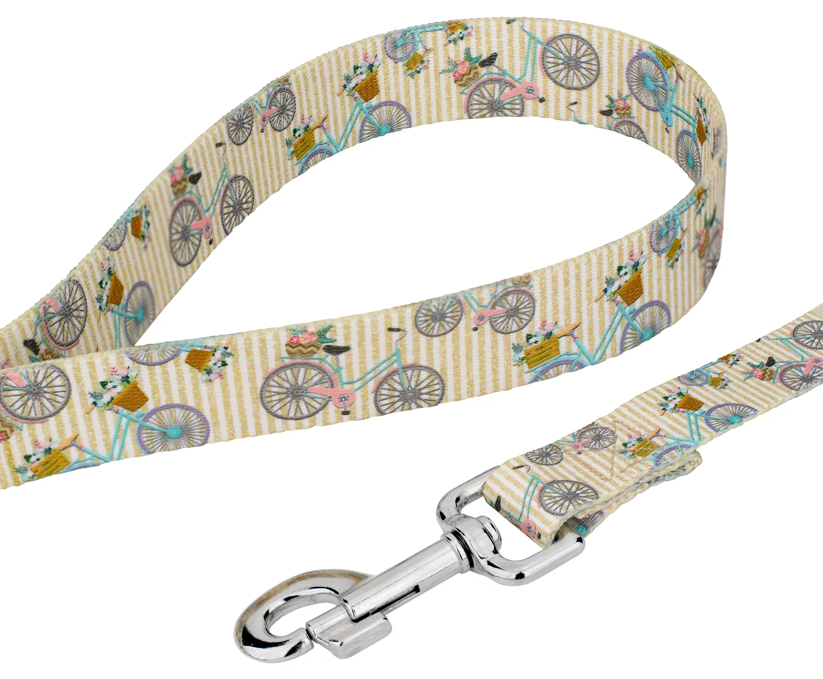 Country Brook Petz® 5/8 inch Vintage Bicycles Dog Leash Limited Edition, 6 Foot