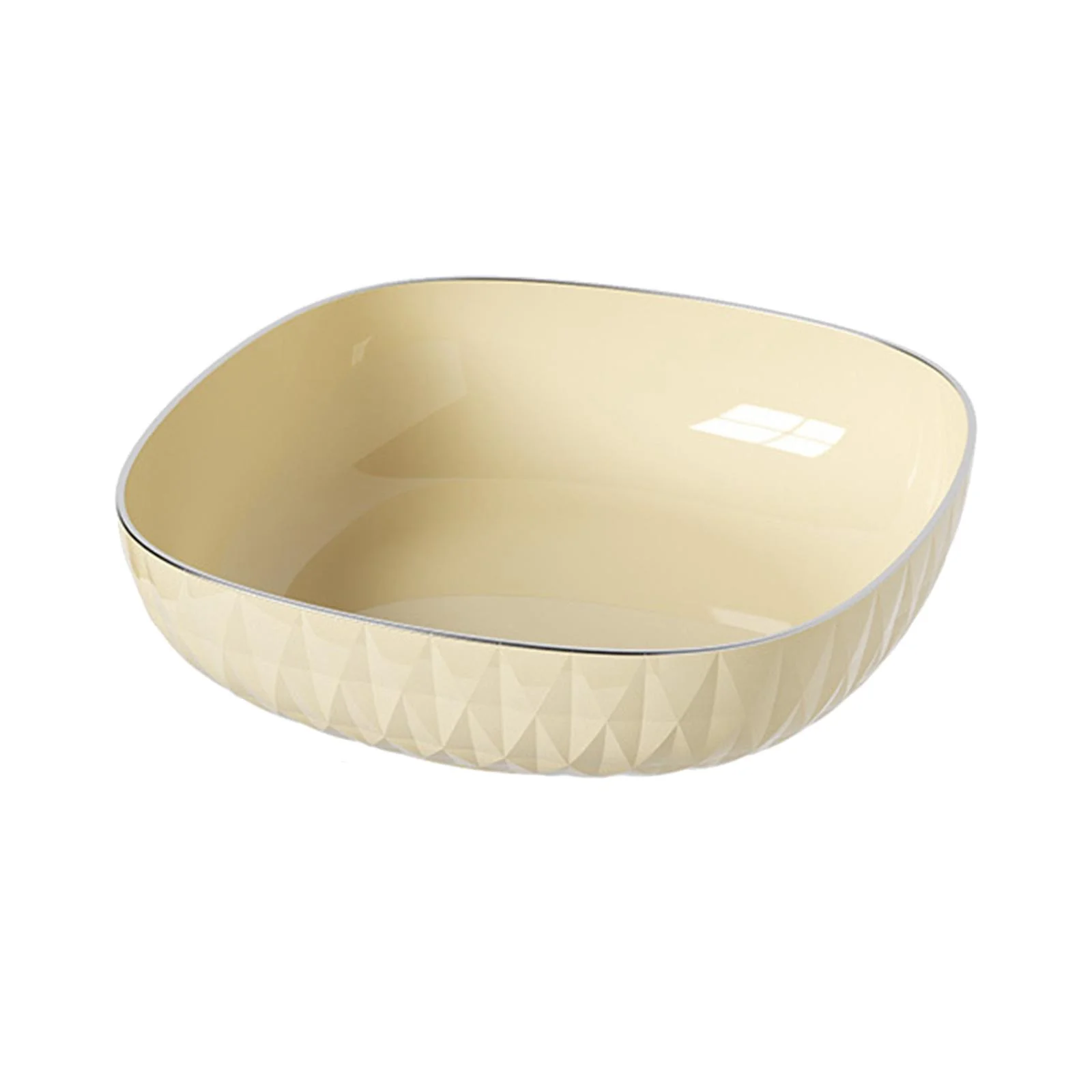 kowaku Fruit Rack Large Snack Plates Multipurpose Salad Bowl Stackable Candy Container Vegetable Storage Tray for Holiday Parties Farmhouse square