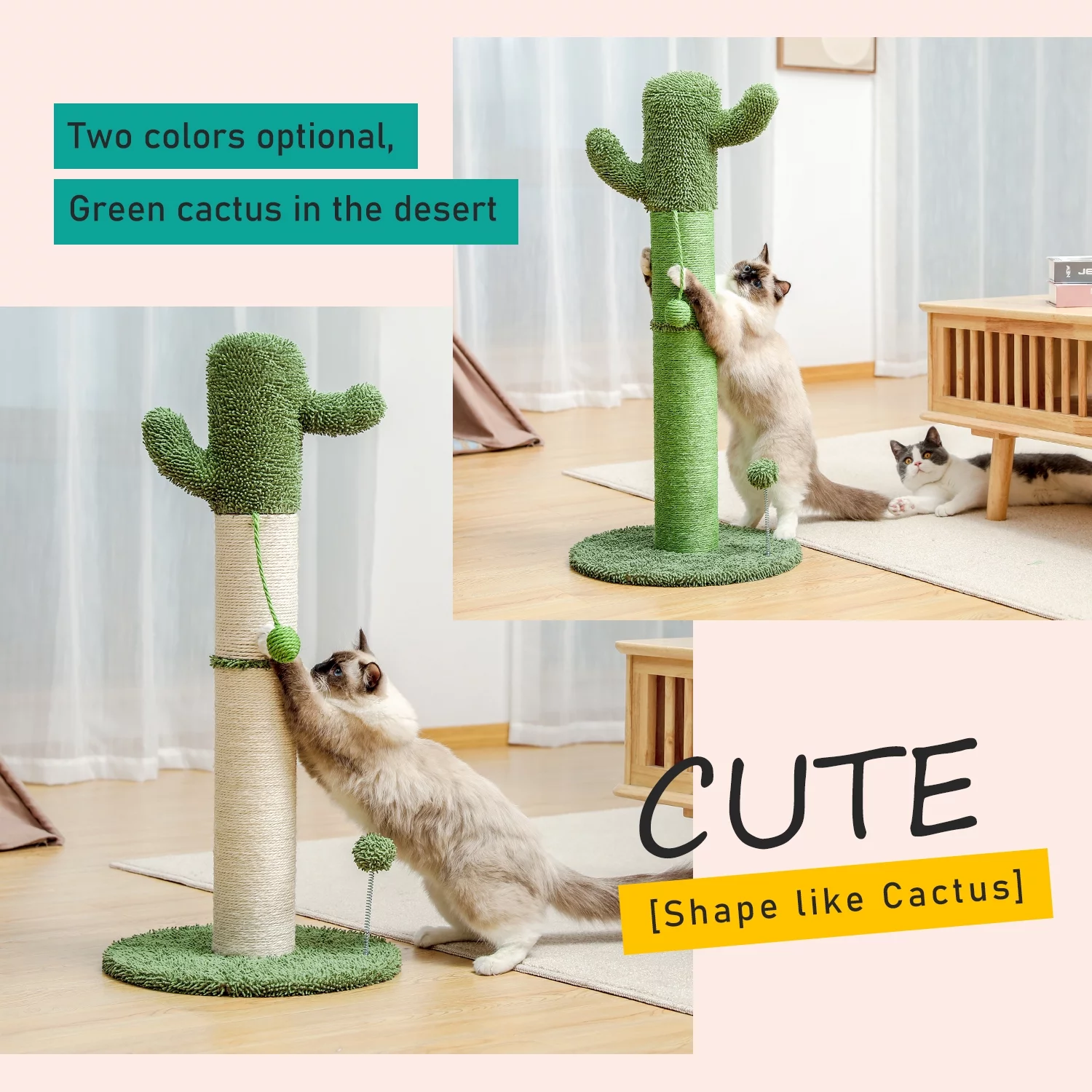 Cactus Sisal Cat Scratching Post