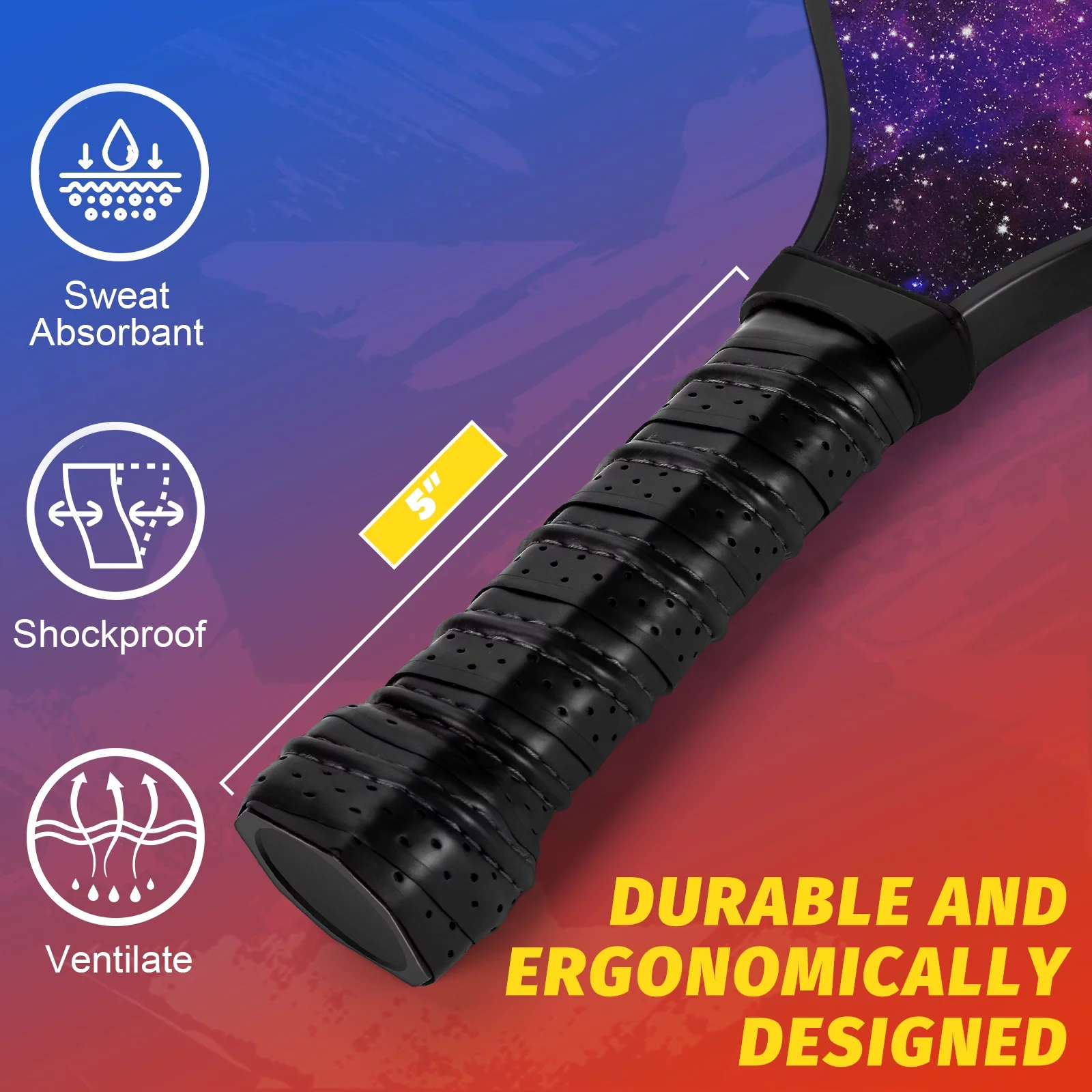 Wossspt USAPA Approved Pickleball Set Wood Pickleball Paddles , 4 Rackets, Paddle Bag, 4 Balls