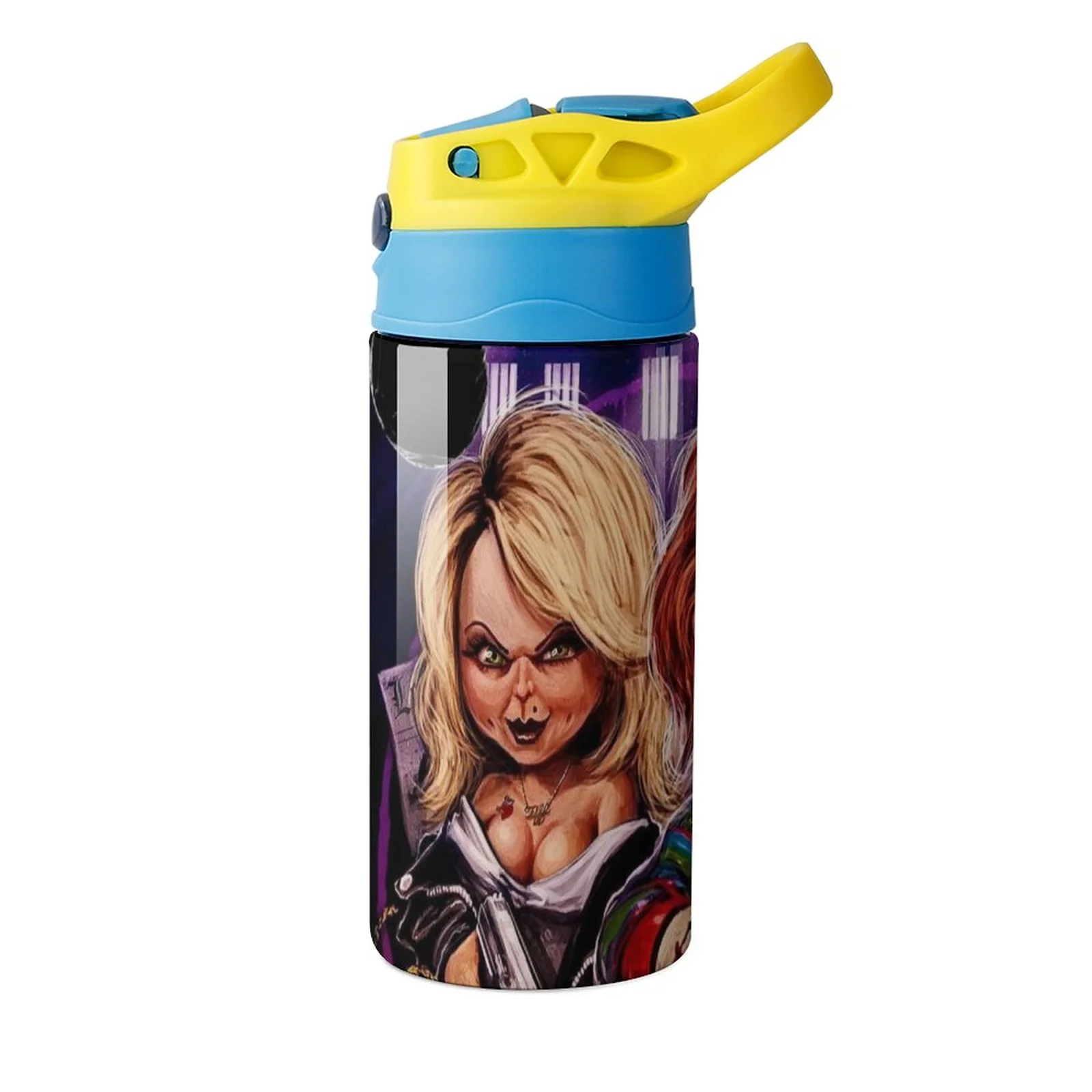 Child Chucky Kid's Insulated Water Bottle With Straw Vacuum Stainless Steel Cup Leak-Proof Children Toddler Thermoses