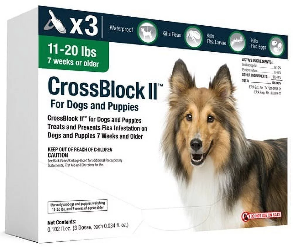 CrossBlock II Flea Control for Dogs and Puppies (3-Pack) 11-20 Lb.