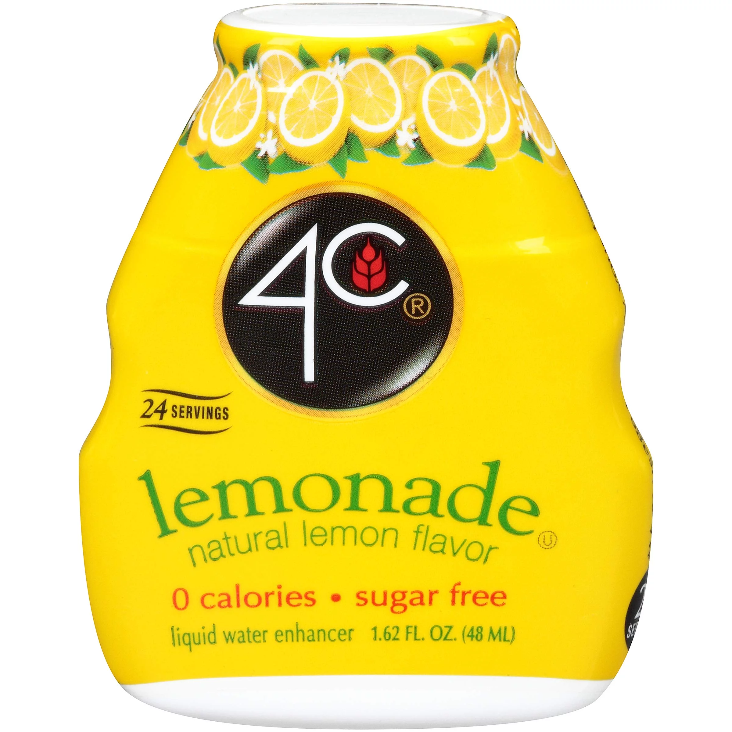 4C Sugar Free Liquid Water Enhancer, Premium Natural Flavors, 0 Calorie Drops (Lemonade, 3 Pack)
