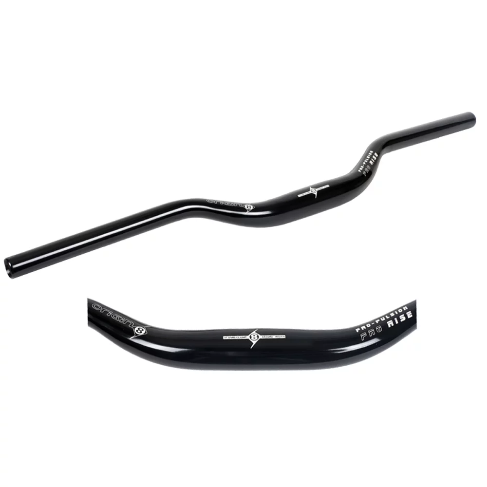 Origin-8 Pro Riser Handlebar 40mm Rise 625mm Wide 25.4mm Clamp Black Mountain