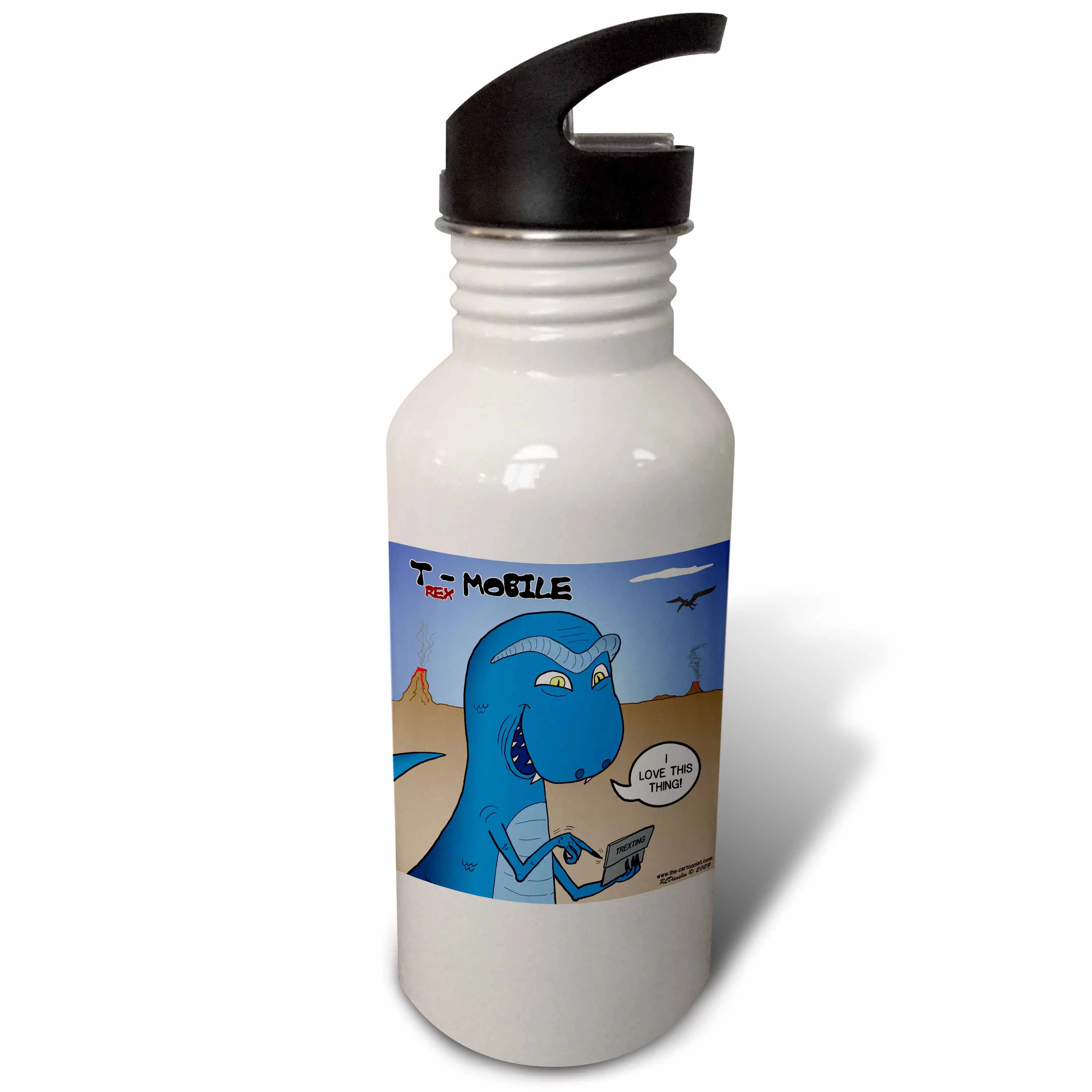 T-Rex Mobile Cell Phone and Texting or Trexting 21 oz Sports Water Bottle wb-4515-1