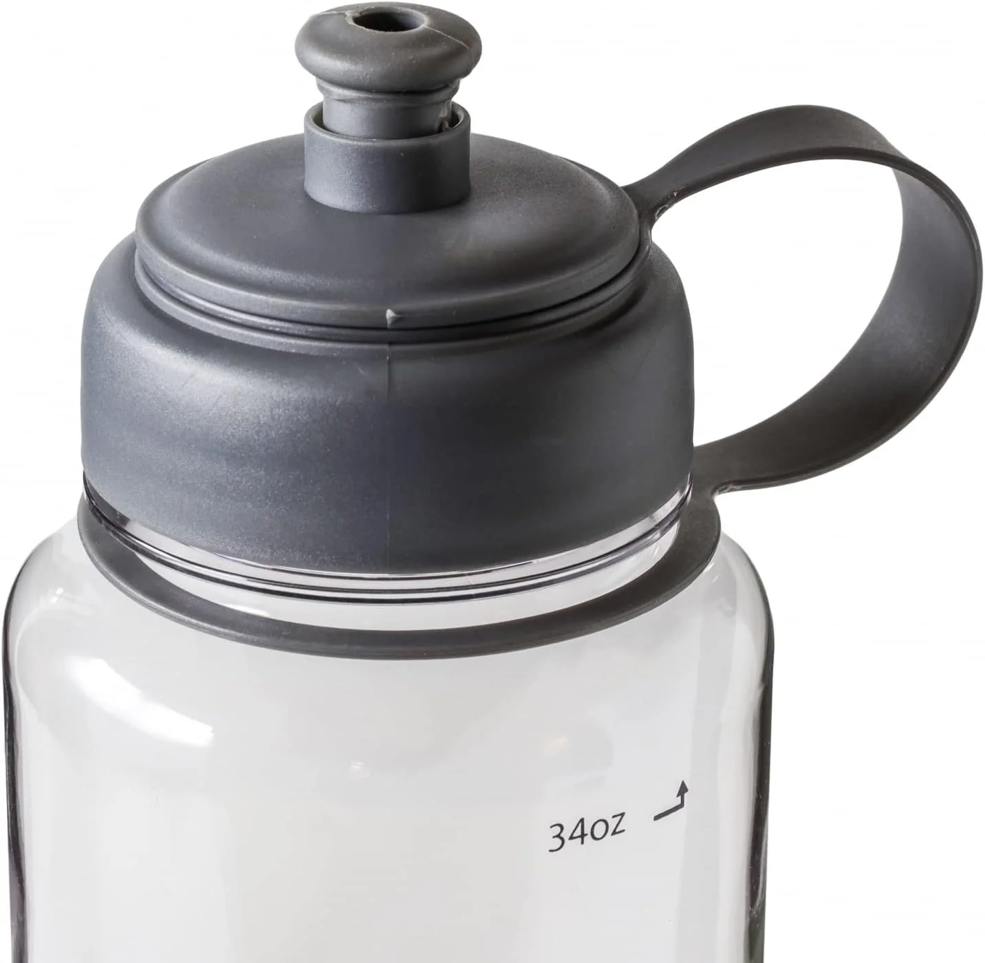 Nordic Water Bottle 32Oz With Rubber Airtight Lid - Grey