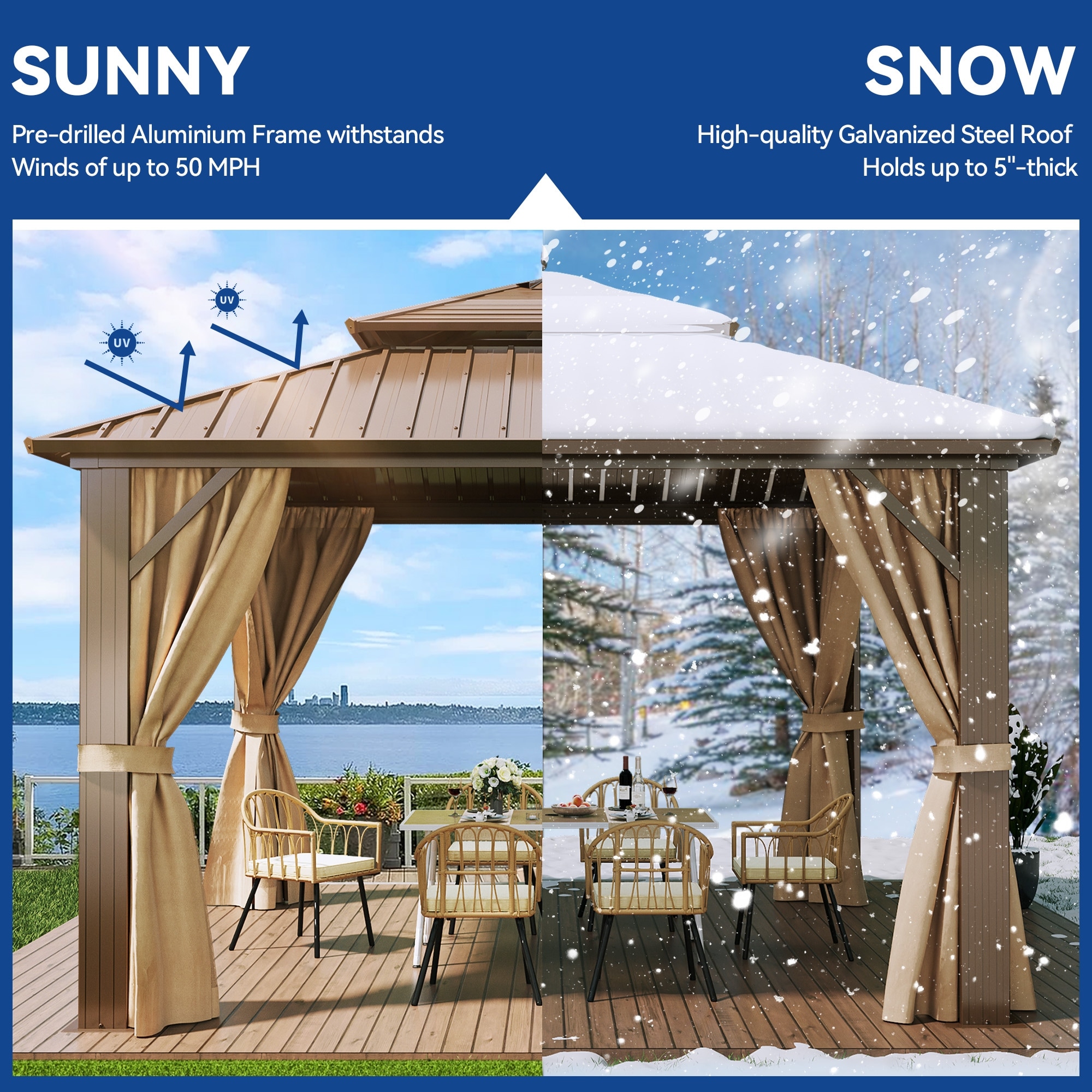 Outdoor Aluminum Canopy Gazebo