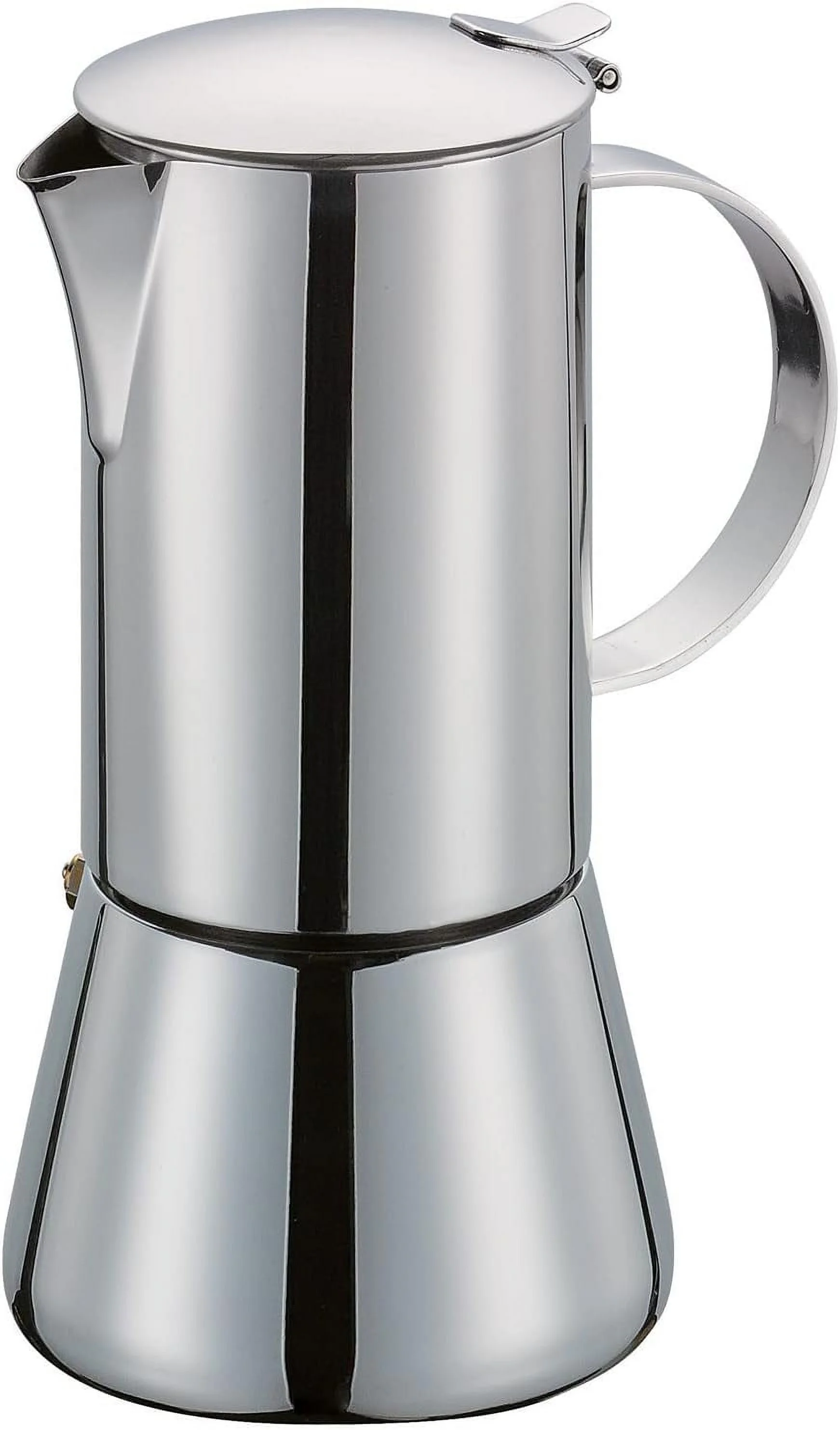 Aida Stainless Steel Stovetop Espresso Maker, Polished Stainless, 10 Cup,CI342246