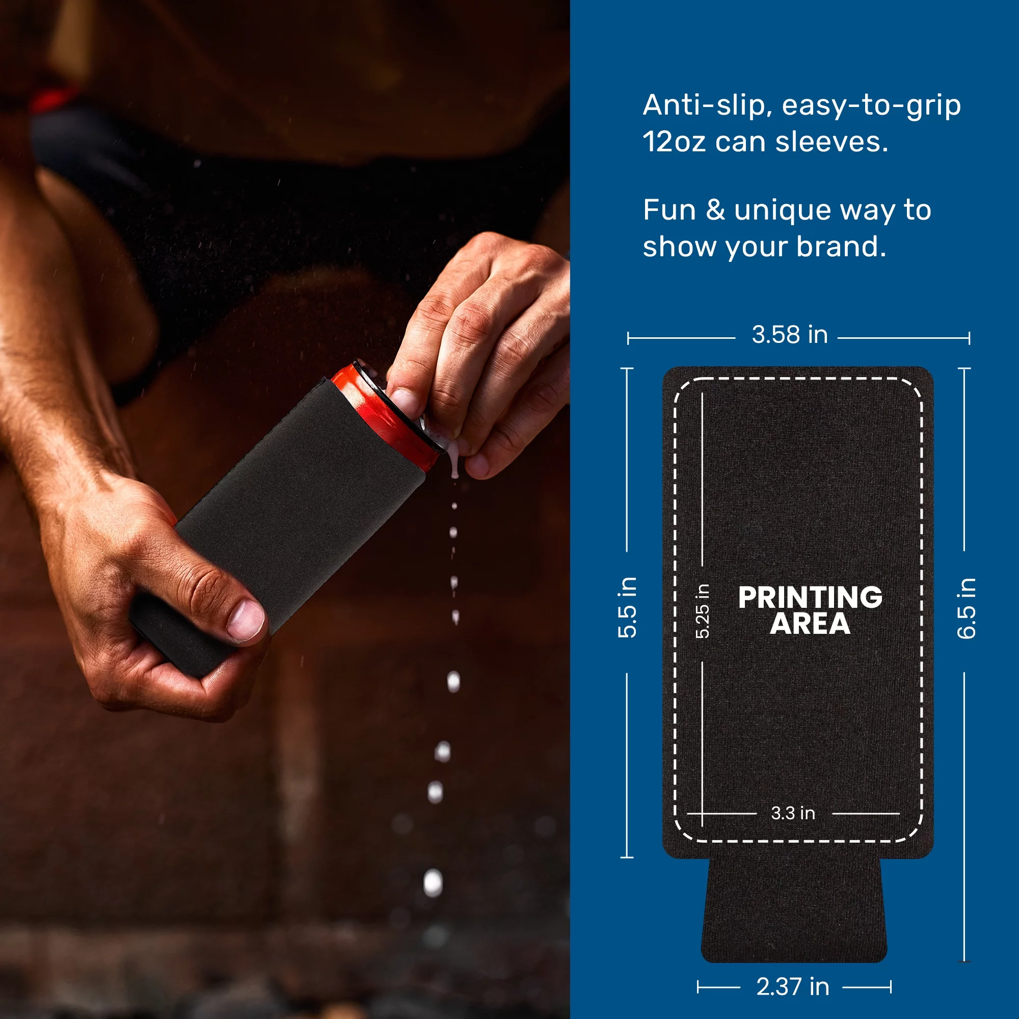 QualityPerfection Slim Can Coolers Blank 4mm Neoprene Can Holder 12 fl oz 24 Pack, Teal