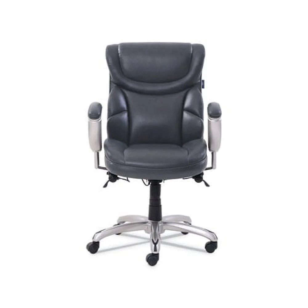 Emerson Task Chair Supports up to 300 lbs., Gray Seat/Gray Back, Silver Base