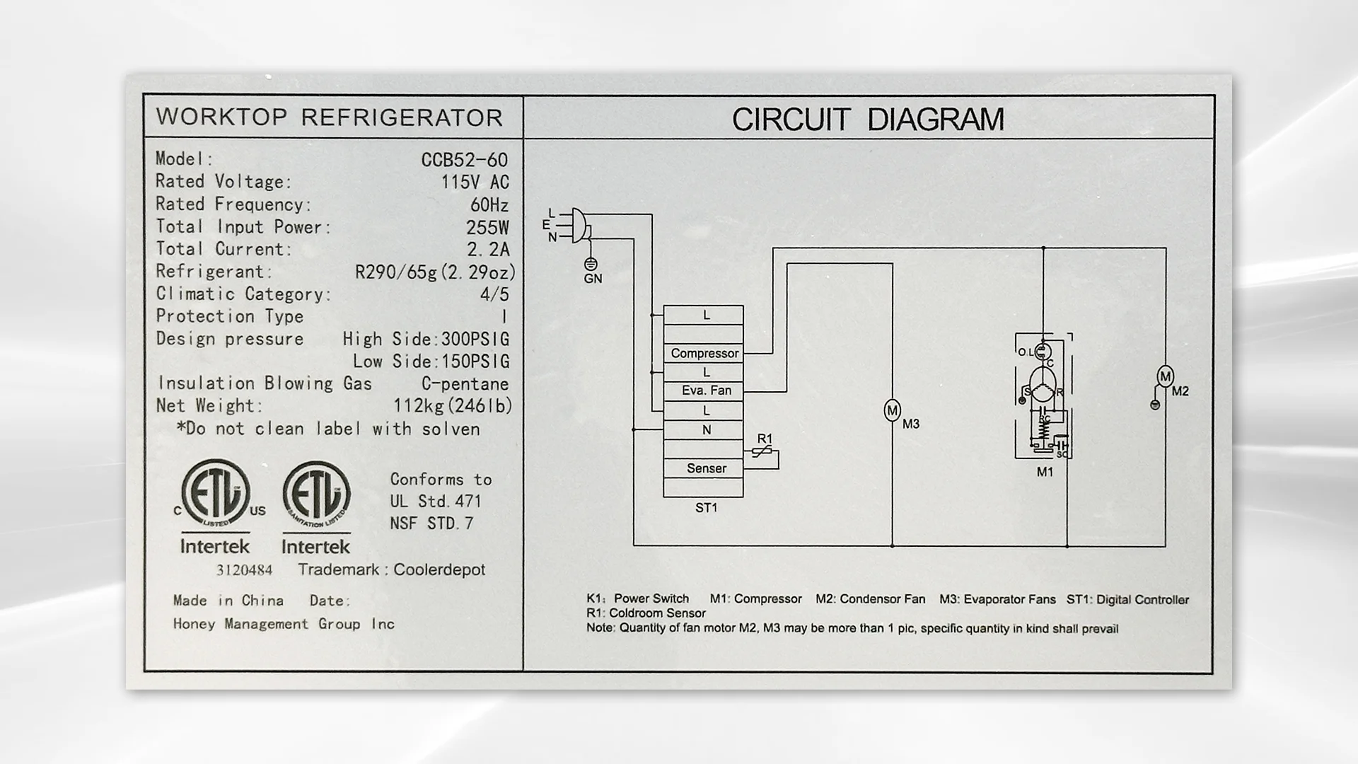 60 in. Two-Drawer Commercial Refrigerated Chef Base, Kitchen Fridge, NSF Certified 110V