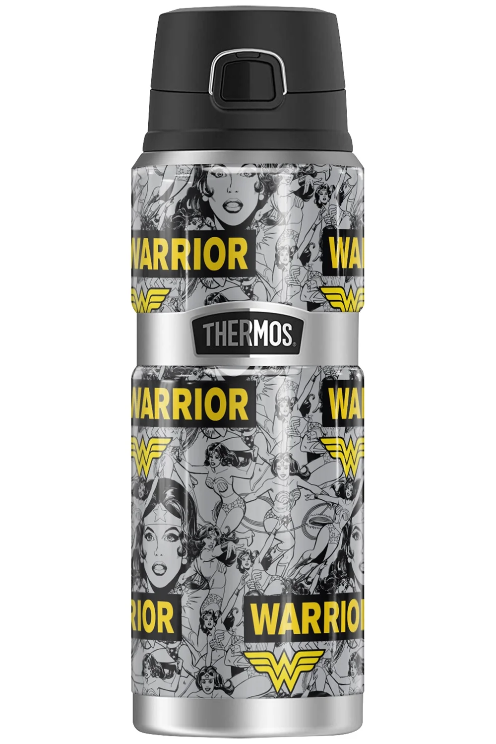Wonder Woman Warrior Pattern, THERMOS STAINLESS KING Stainless Steel Drink Bottle, Vacuum insulated & Double Wall, 24oz