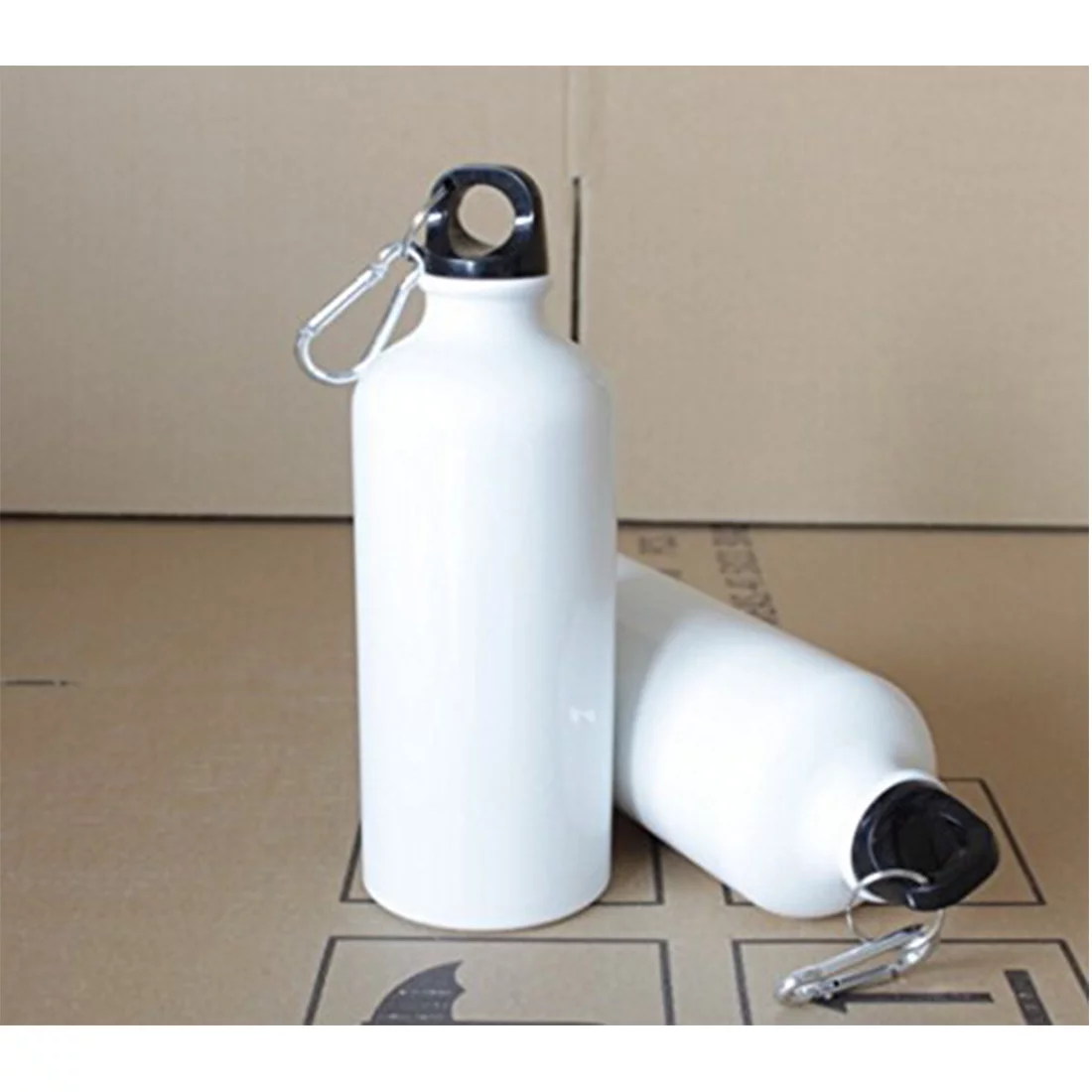 PreAsion 10pcs 600ml Water Bottle with Safe Lock Aluminium White