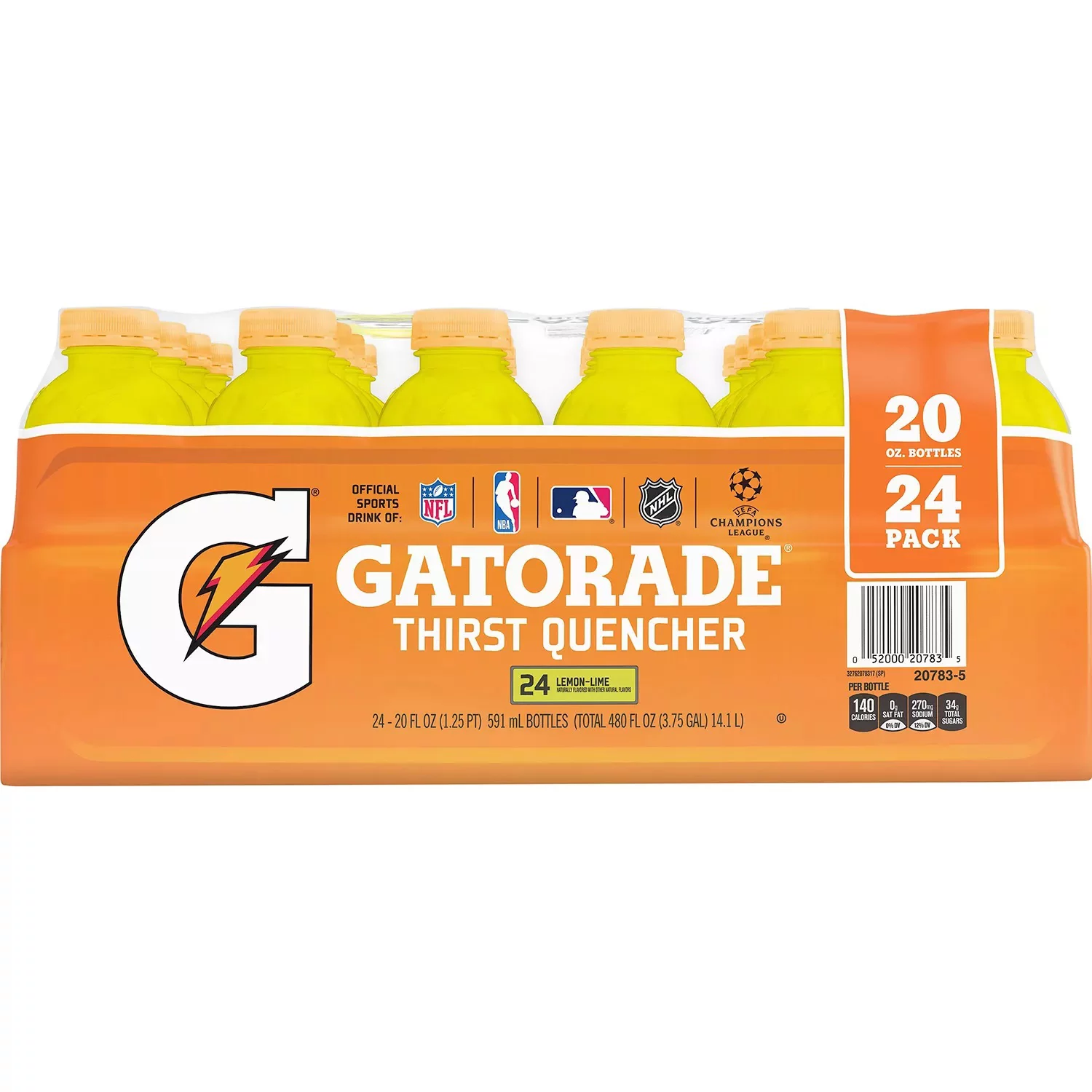 Gatorade Lemon-Lime, 20 Fluid Ounce (Pack of 24)