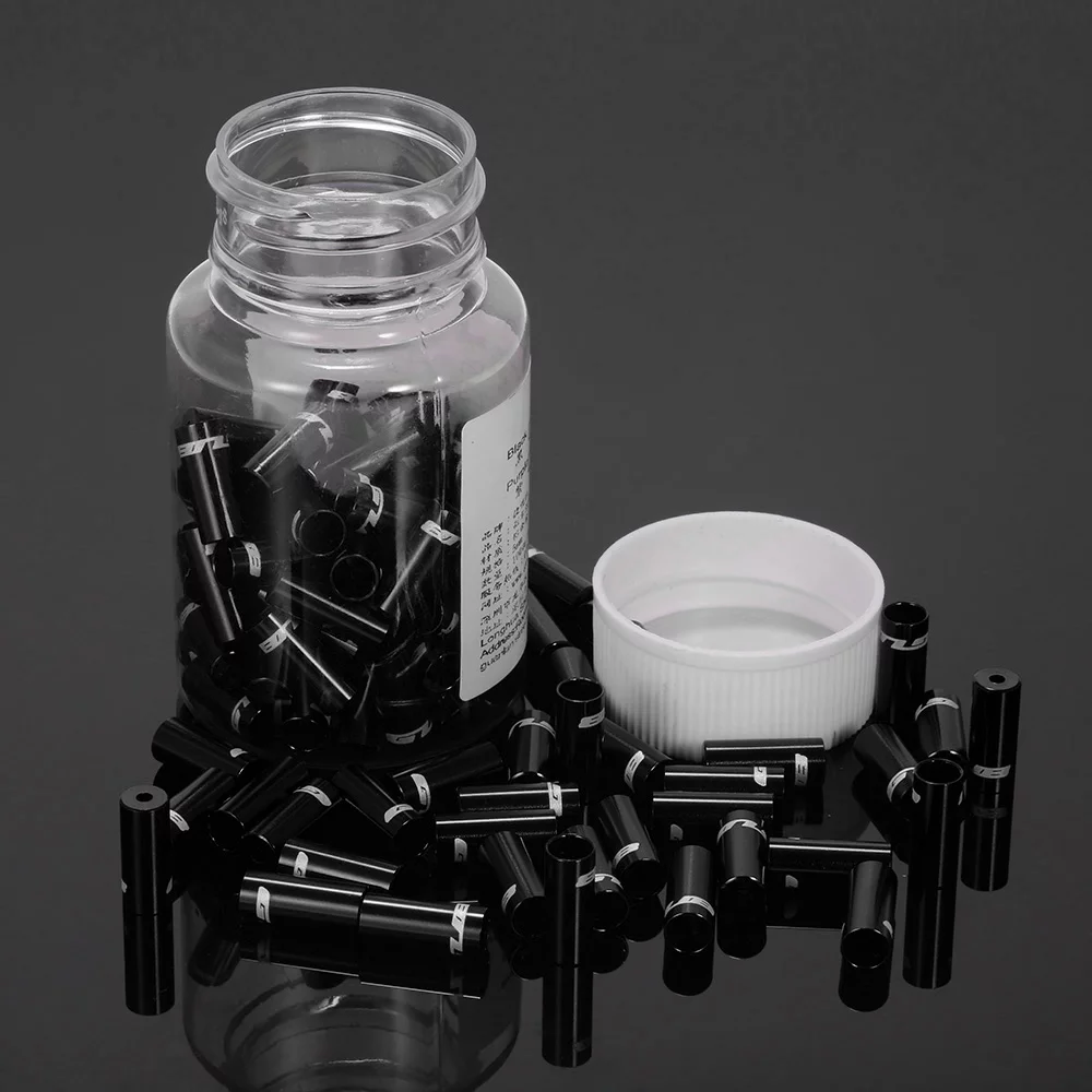 Vistreck 100pcs 4mm/5mm Aluminum Alloy Bike Derailleur Shift Brake Wire Cable End Cap Shifter Cable Housing Ferrules Tupe Tops Replacement Set