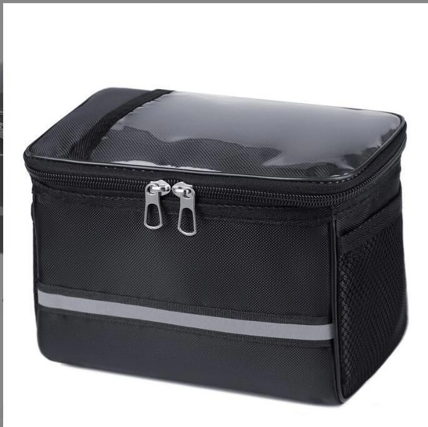 Bike Handlebar Bag with Mesh Pocket Bicycle Front Storage Pouch Bag Accessories