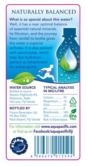 From FIJI - Aqua Pacific® Natural ARTESIAN Mineral Water Case Pack of 24 (20 Oz) Discover Fiji's Finest H20, Naturally High pH & Alkaline