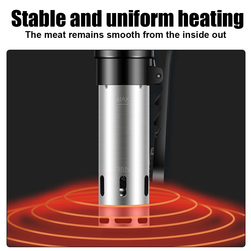 Gecheer Sous Cooker Machine Stainless Steel Ultra Quiet Kitchen Gadget Accurate Temperature Control