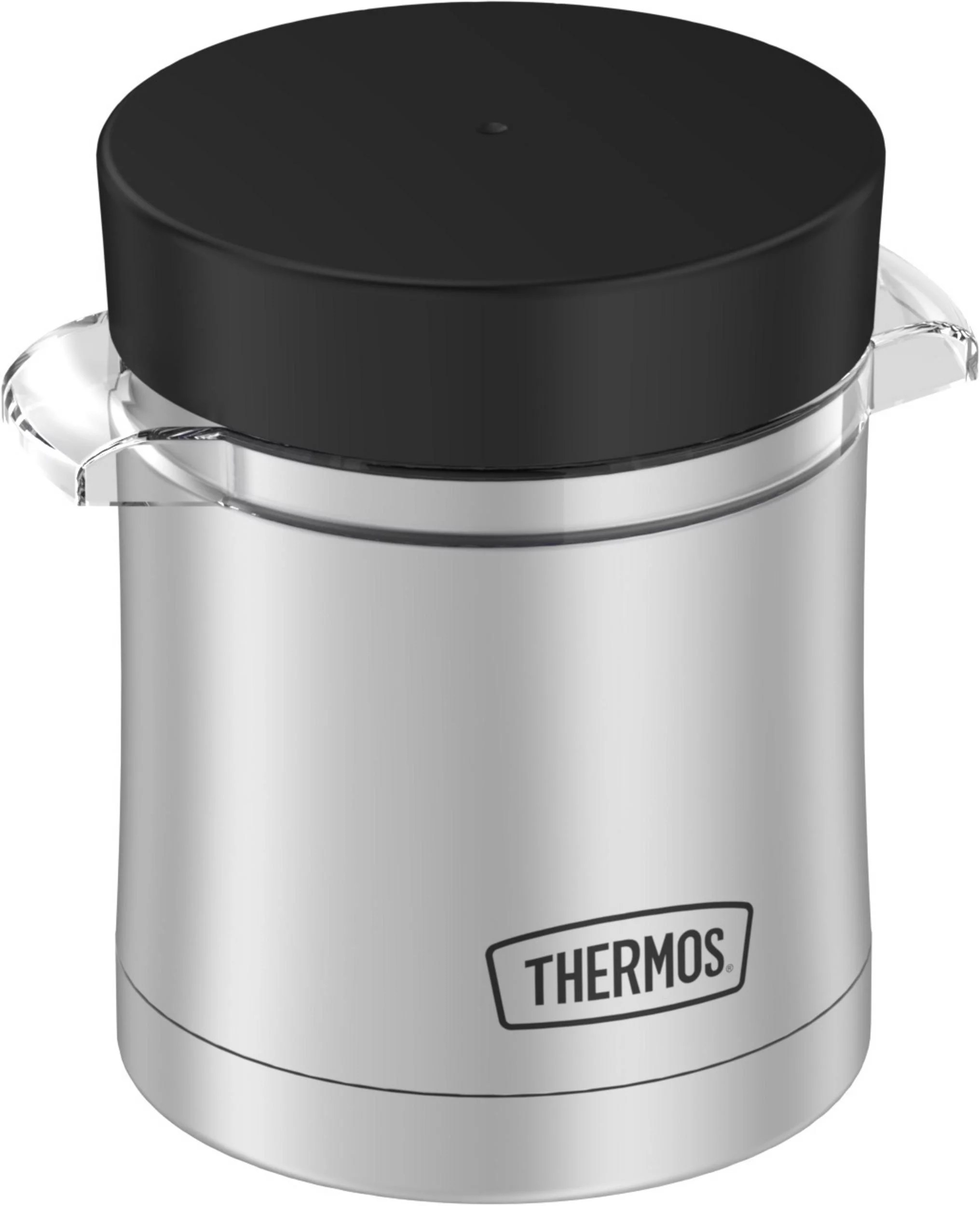 Thermos 12 oz. Stainless Steel Food Jar w/ Microwavable Container - Silver/Black