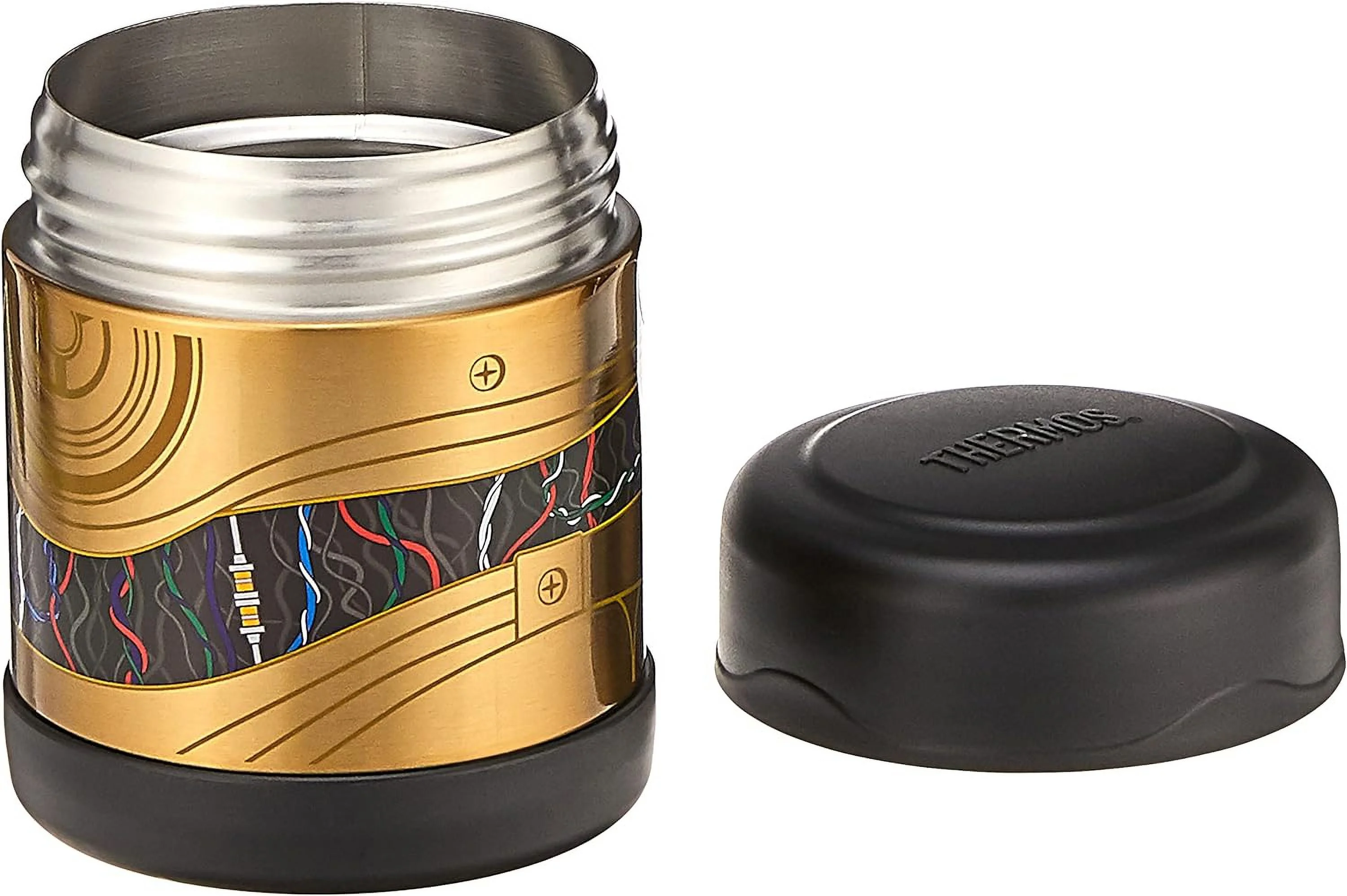 THERMOS FUNTAINER 10 Ounce Stainless Steel Vacuum Insulated Kids Food Jar, C-3Po