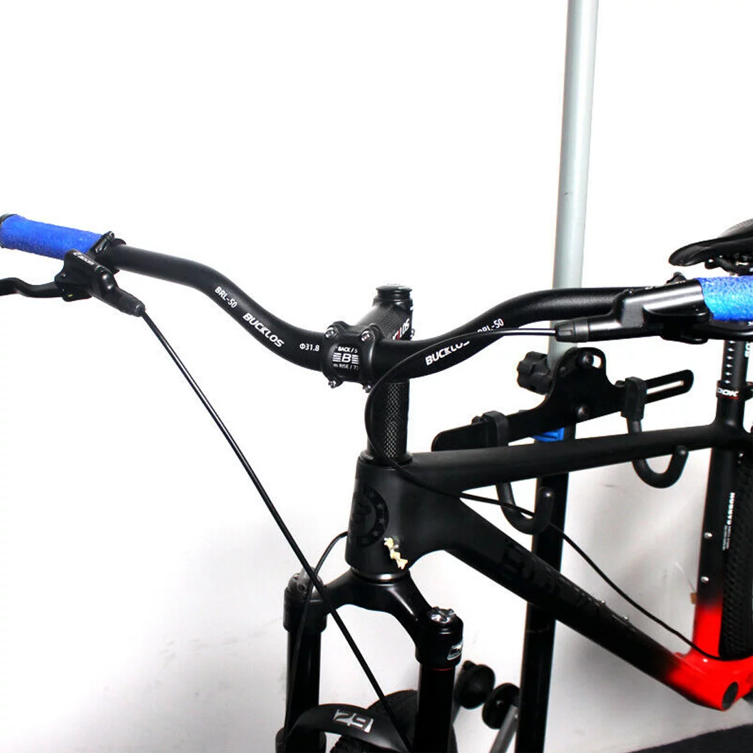 BUCKLOS Mountain Bike Handlebars 25.4mm Rise 20/40/60/100mm Aluminum Alloy MTB Riser Handlebars