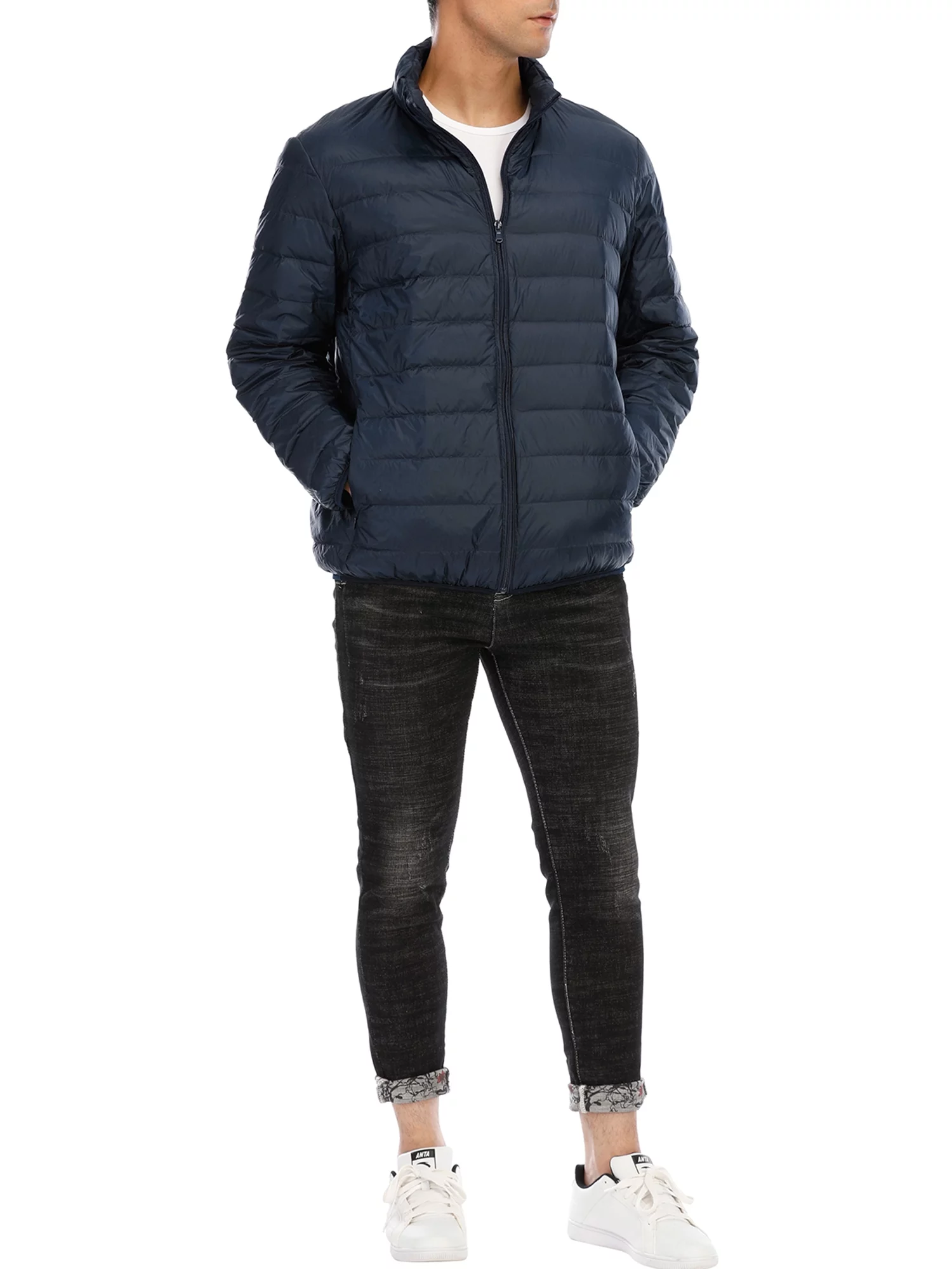 SAYFUT Men's Down Winter Packable Jacket Big & Tall Sizes M-4XL Outwear Jacket Coat Black/Blue/Gray