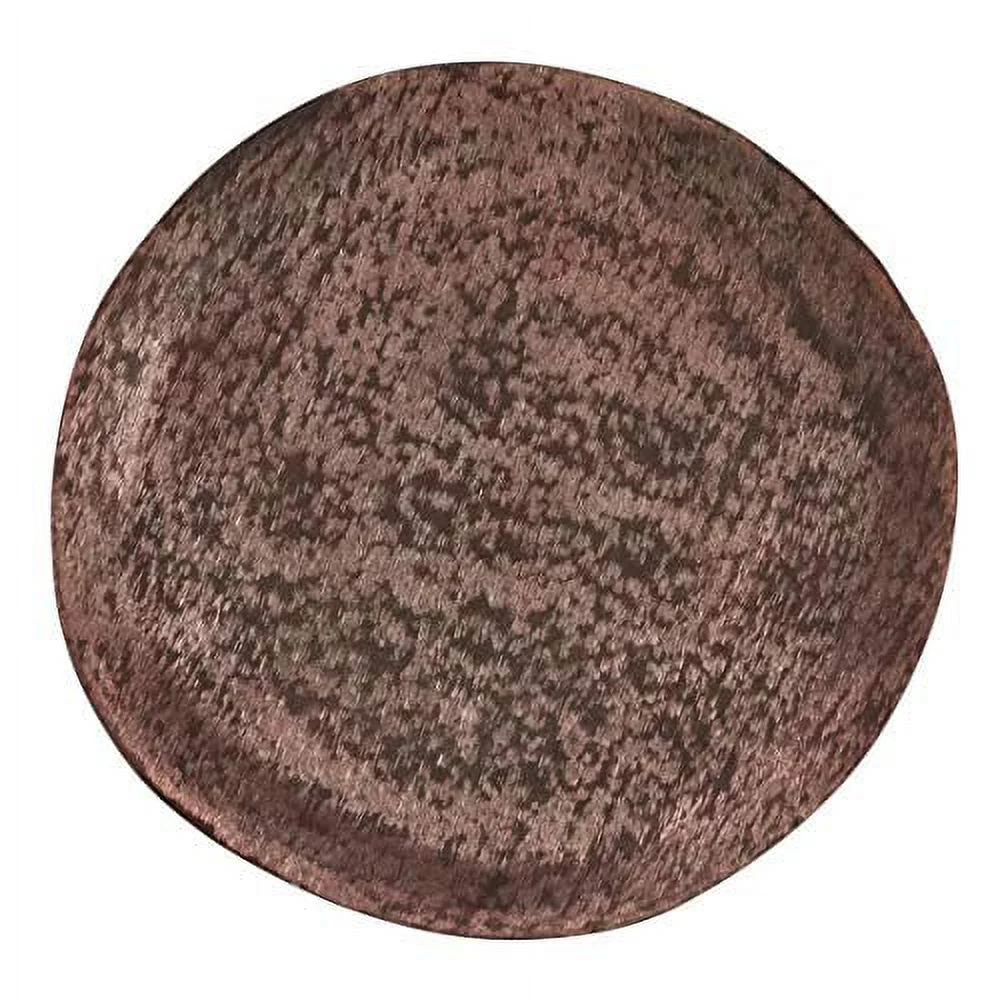 Fennco Styles Modern Brushed Aluminum Charger Plates 13