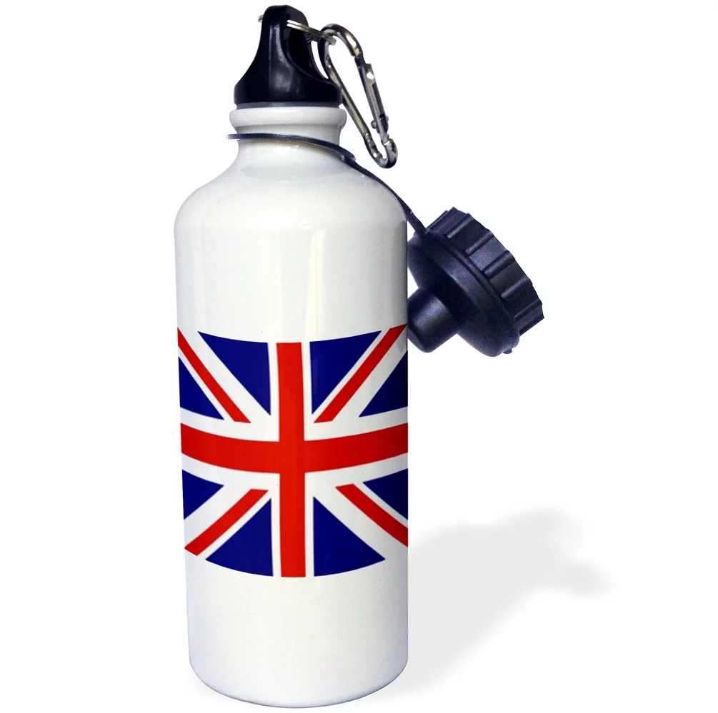 British Flag - red white blue Union Jack Great Britain United Kingdom UK England English souvenir GB 21 oz Sports Water Bottle wb-159852-1