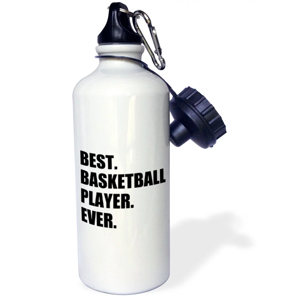 Best Basketball Player Ever - bold black text sport talent bball pride 21 oz Sports Water Bottle wb-179757-1