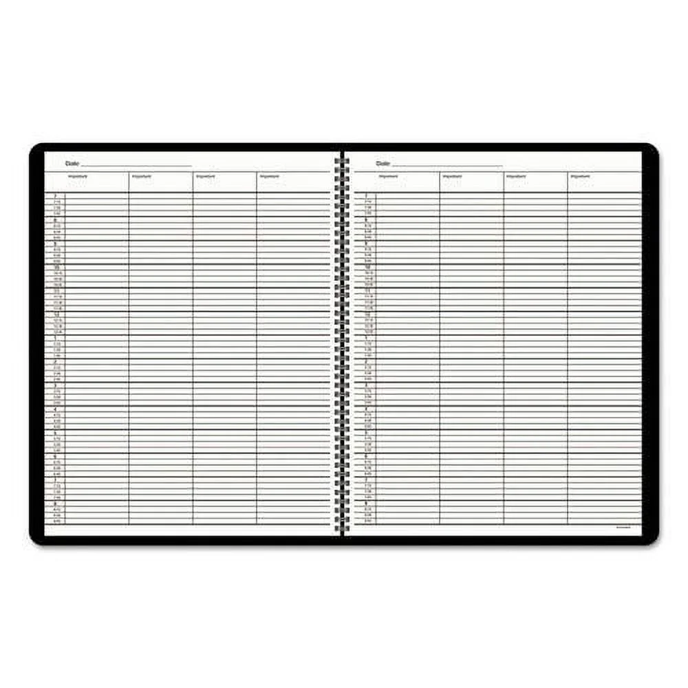 AT-A-GLANCE Undated Four Person Daily Appointment Book Black 8 12 x 11 - Daily