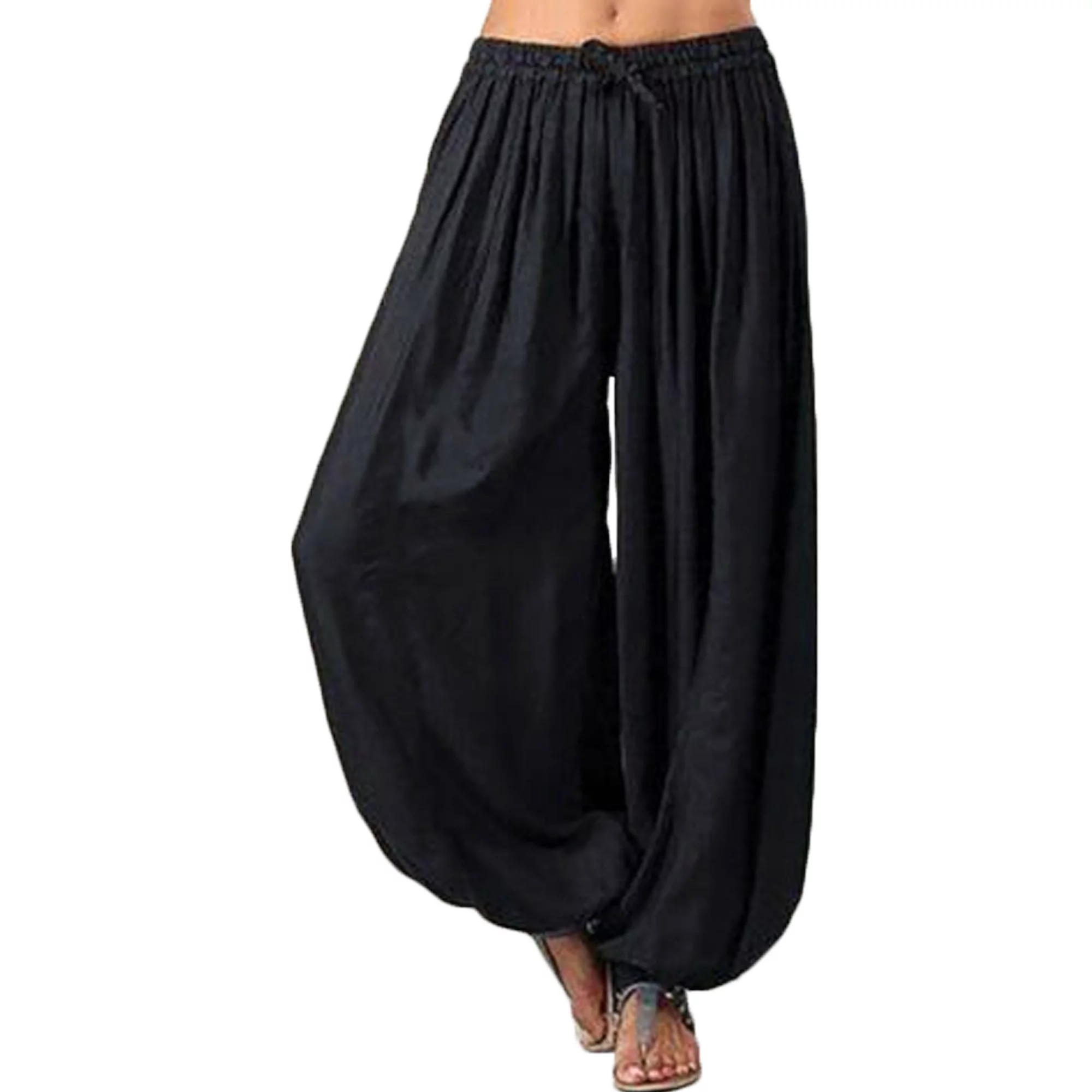 Pudcoco Women Ladies Casual Cotton Yoga Dance Long Pants Slacks Bloomers