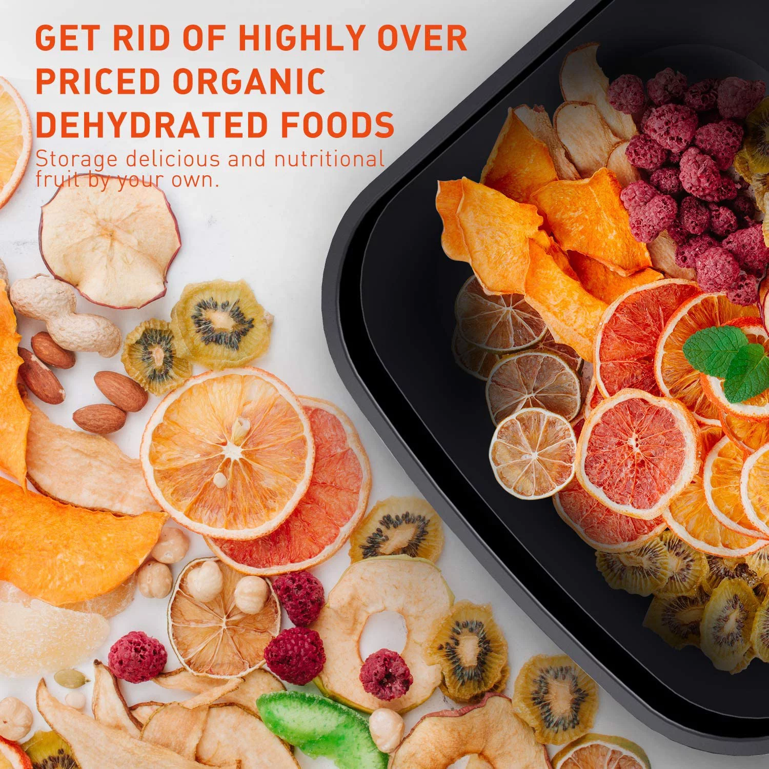 KOIOS Air Fryers Oven, Max XXL 7.8-Quart Dehydrator, 1800-Watt 4*6 Presets for Air Frying, Roasting, Reheating, Ergonomic Touchscreen, Oil-less, ETL