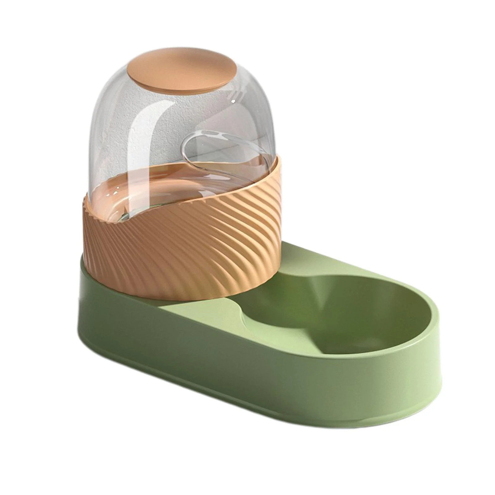 Cat Feeder, Automatic , Pets Food Dispenser, Water Drinking Drinker Dish Puppy Kitten , Green Food Feeder