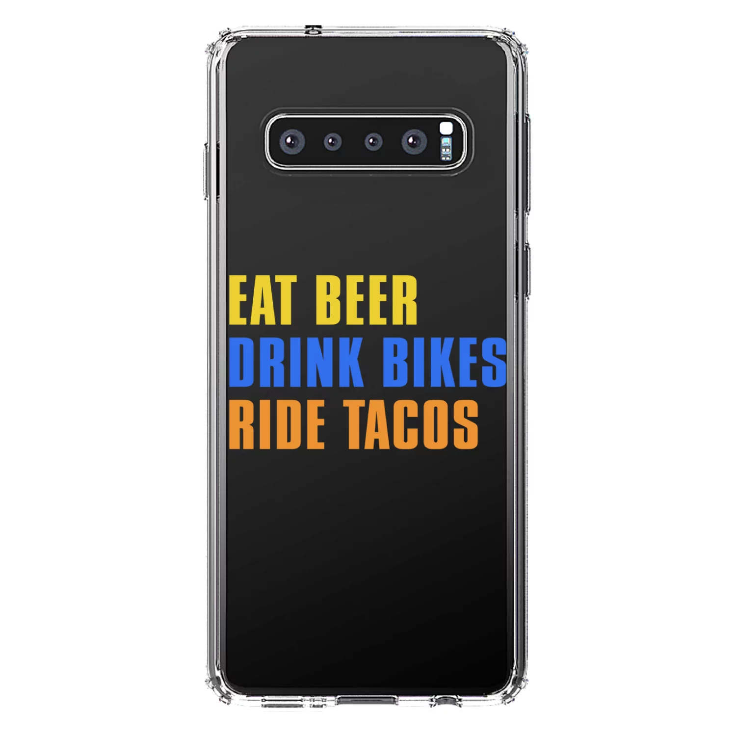 DistinctInk Clear Shockproof Hybrid Case for Samsung Galaxy S10+ PLUS (6.4