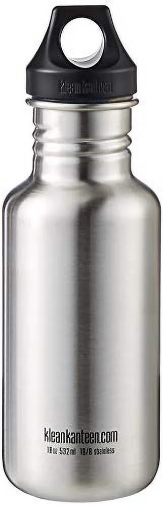 Klean Kanteen Classic 64 oz. Bottle with Loop Cap - Brushed Stainless