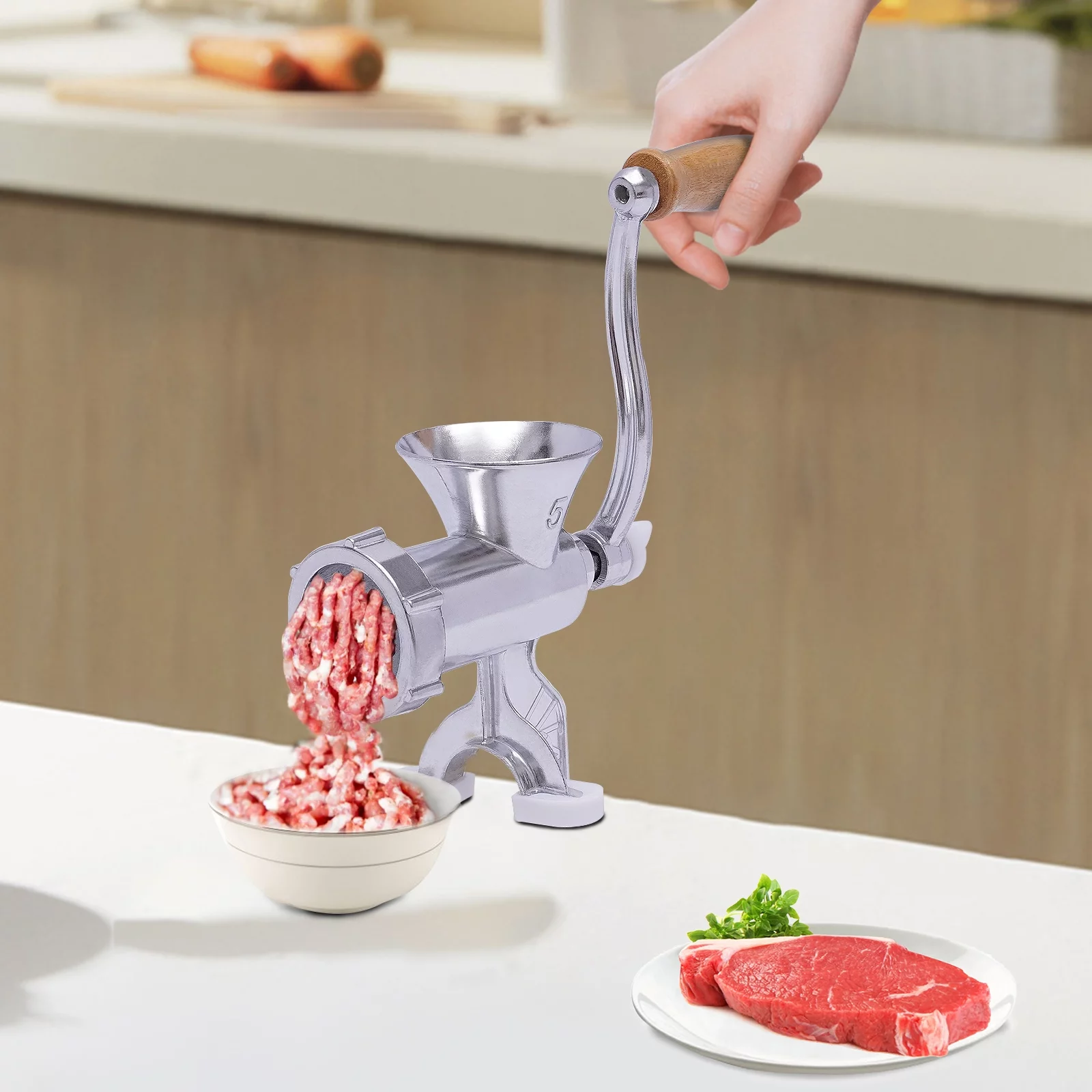 Miumaeov Manual Meat Grinder Sausage Stuffer Cast Iron Sausage MakerMincer Stuffer Sausage Pasta Filler Maker Machine for Meat Sausage