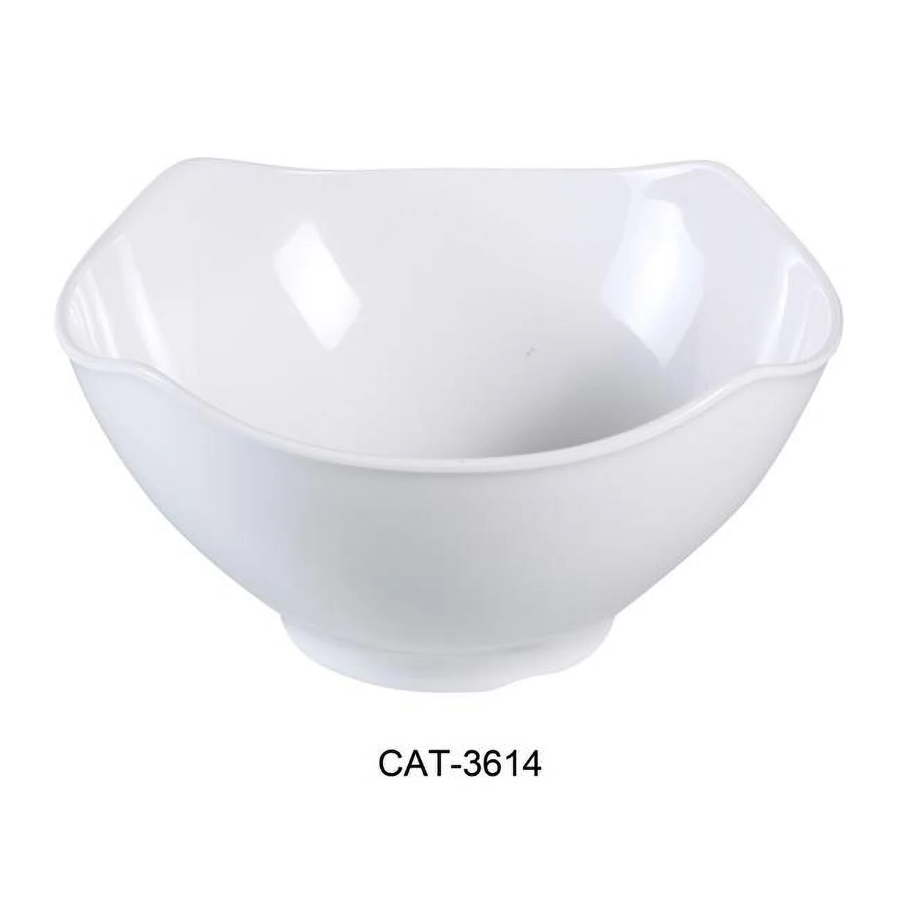 6.5 qt. Catering Bowl - Melamine, White - 14 x 14 x 5.75 in. - Pack of 6