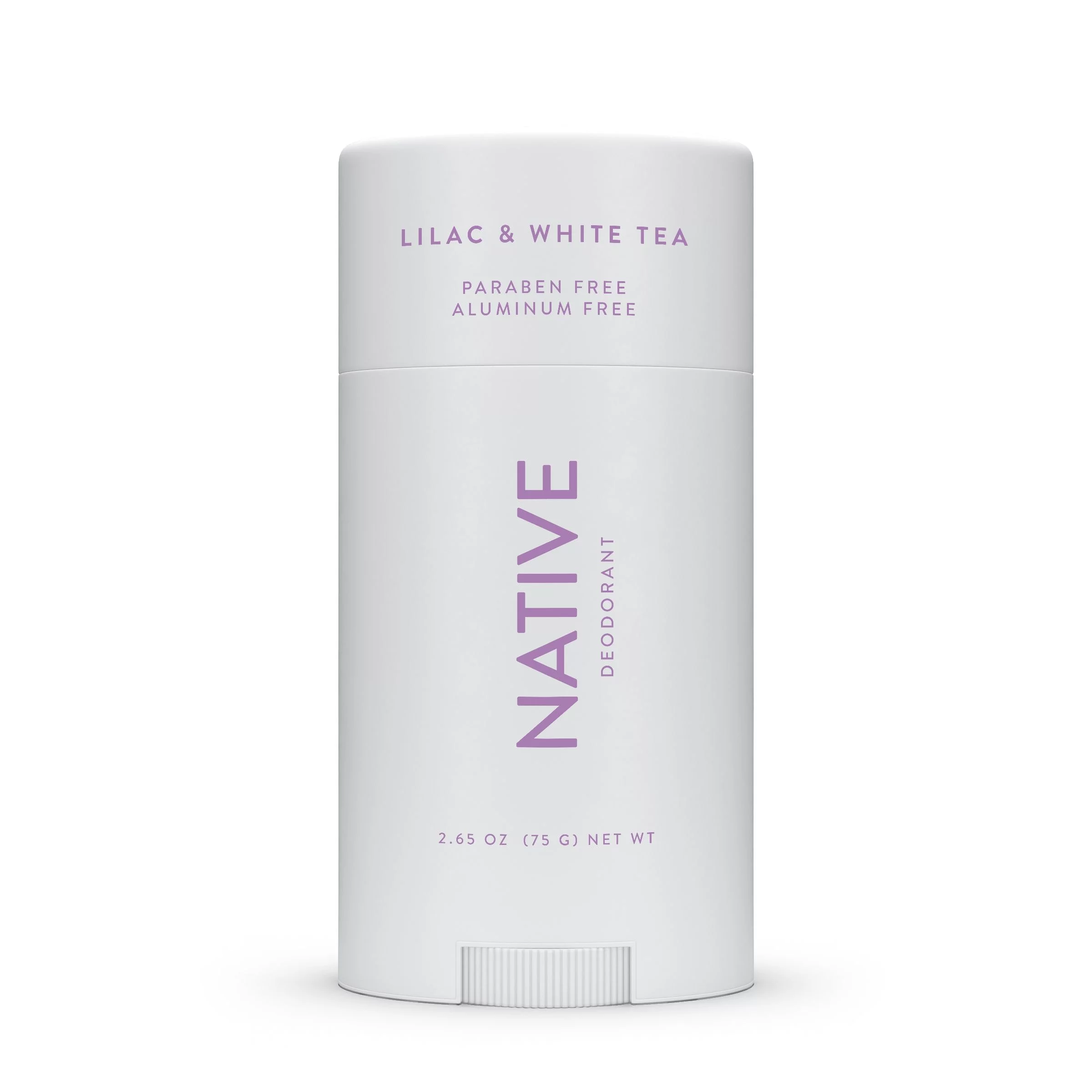 Native Plastic Free Deodorant, Lilac & White Tea, Aluminum Free, for Women and Men, 2.65 oz