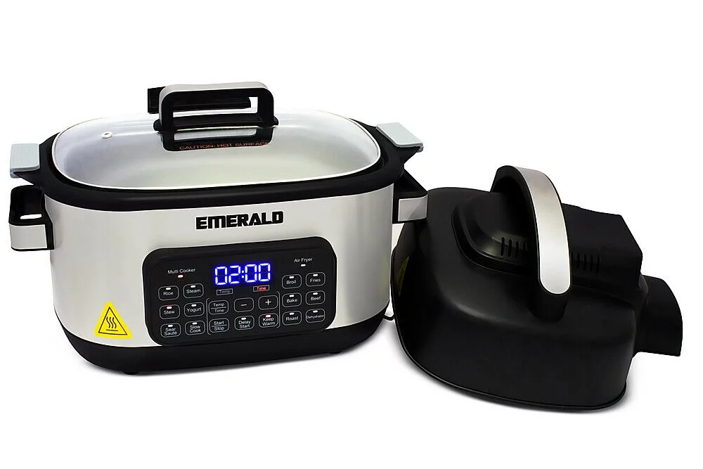 14 in 1 Multi Cooker & Air Fryer Duo -6L- Stainless Steel, Rice, Steam,  Yogurt, Sear/Sauté, Slow Cook, Fries, Bake, Dehydrate