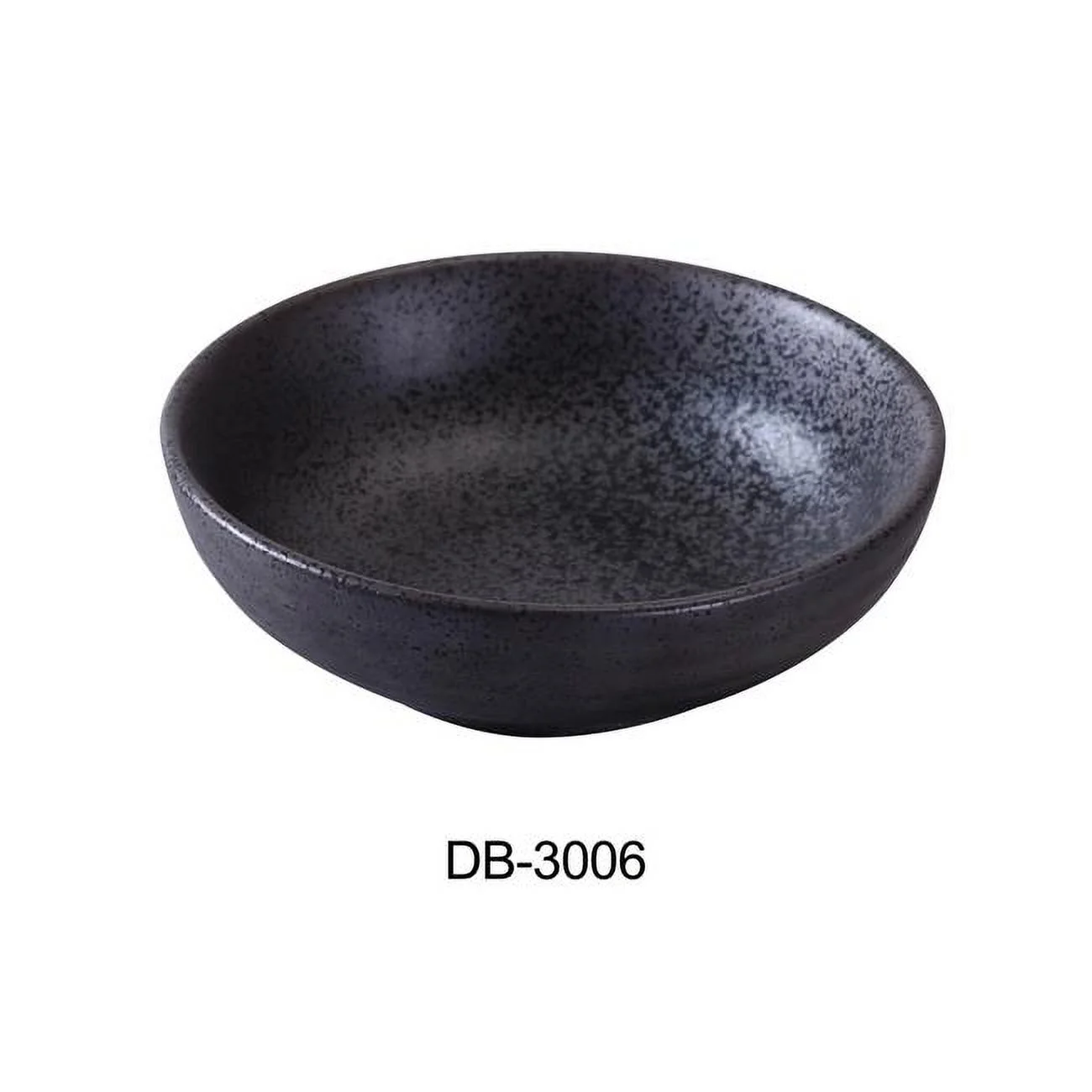 Yanco DB-3006 5 in. Diamond Black Collection Salad Bowl, Matte Glaze - 9 oz - Pack of 36