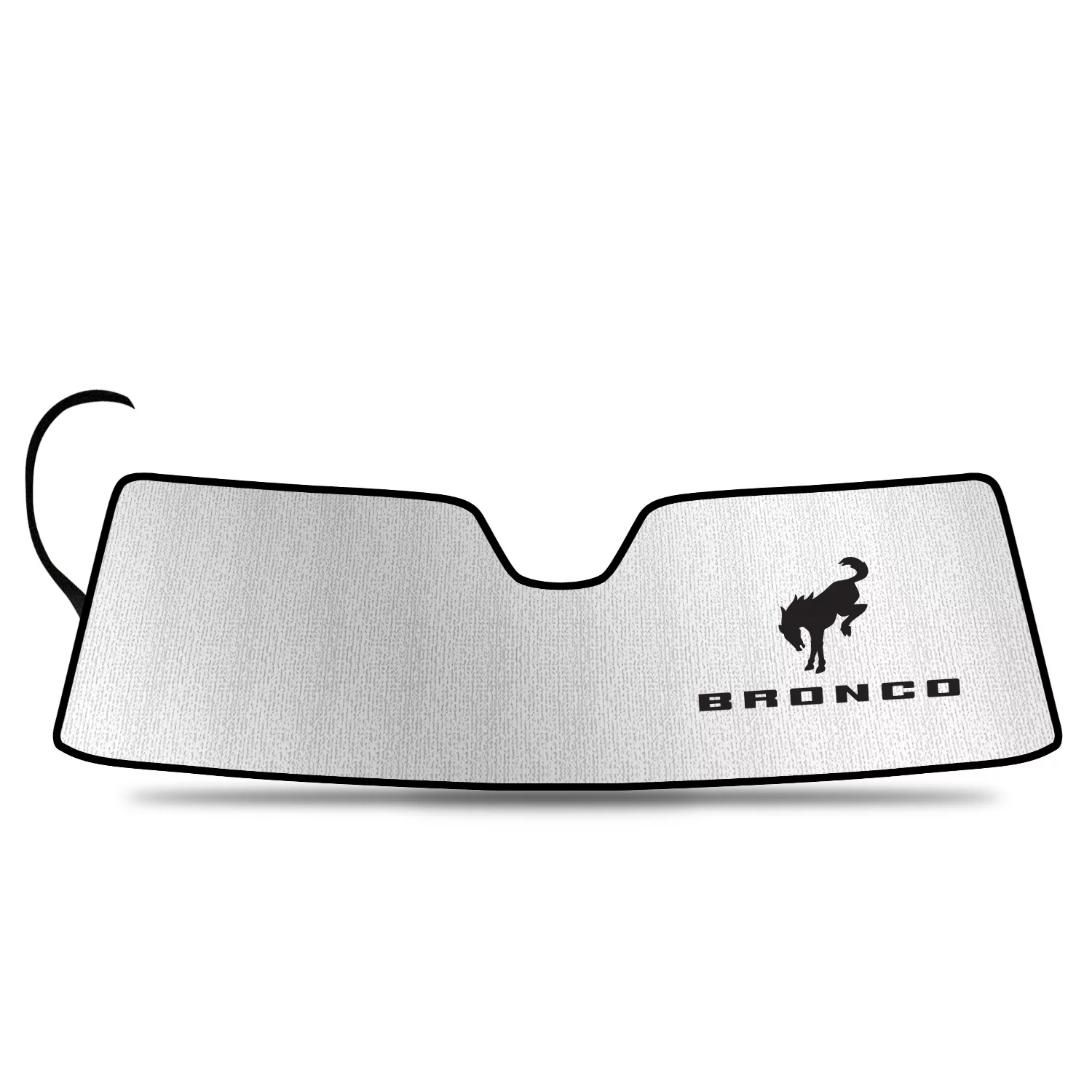 iPick Image for Ford Bronco Full-Size Custom Fit Silver Reflective Bubble Roll-up Auto Windshield Sun Shade, Official Licensed