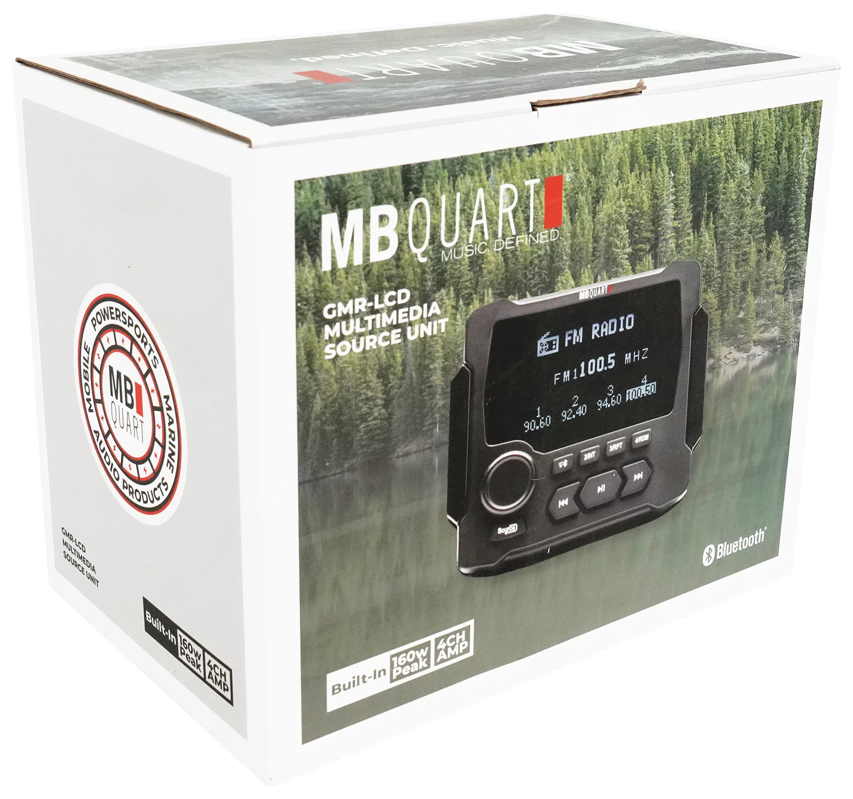 MB Quart GMR-LCD Marine/Boat Bluetooth Receiver+2) Black 6.5