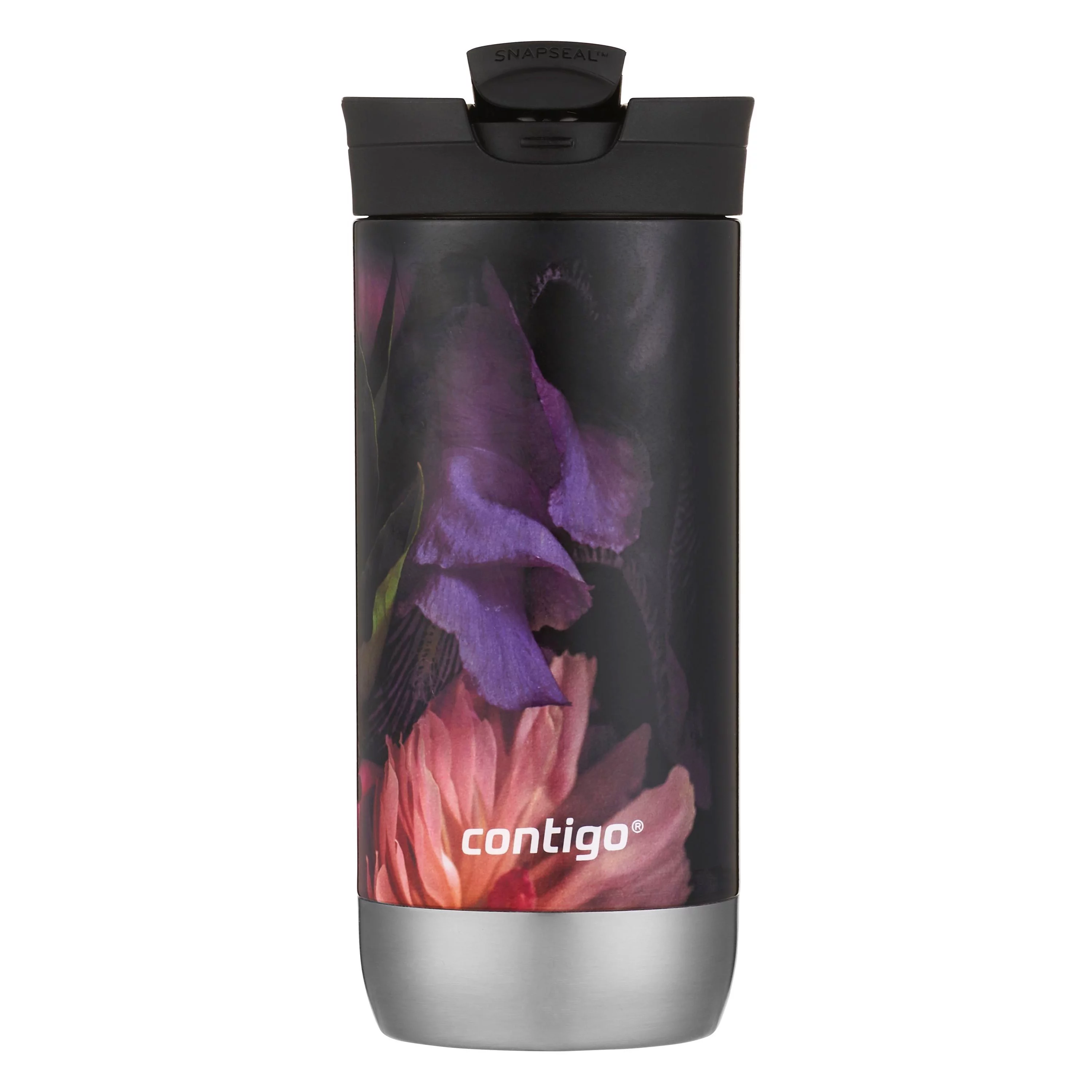 Contigo Couture Stainless Steel Travel Mug with SNAPSEAL Lid Nightflower, 16 fl oz.