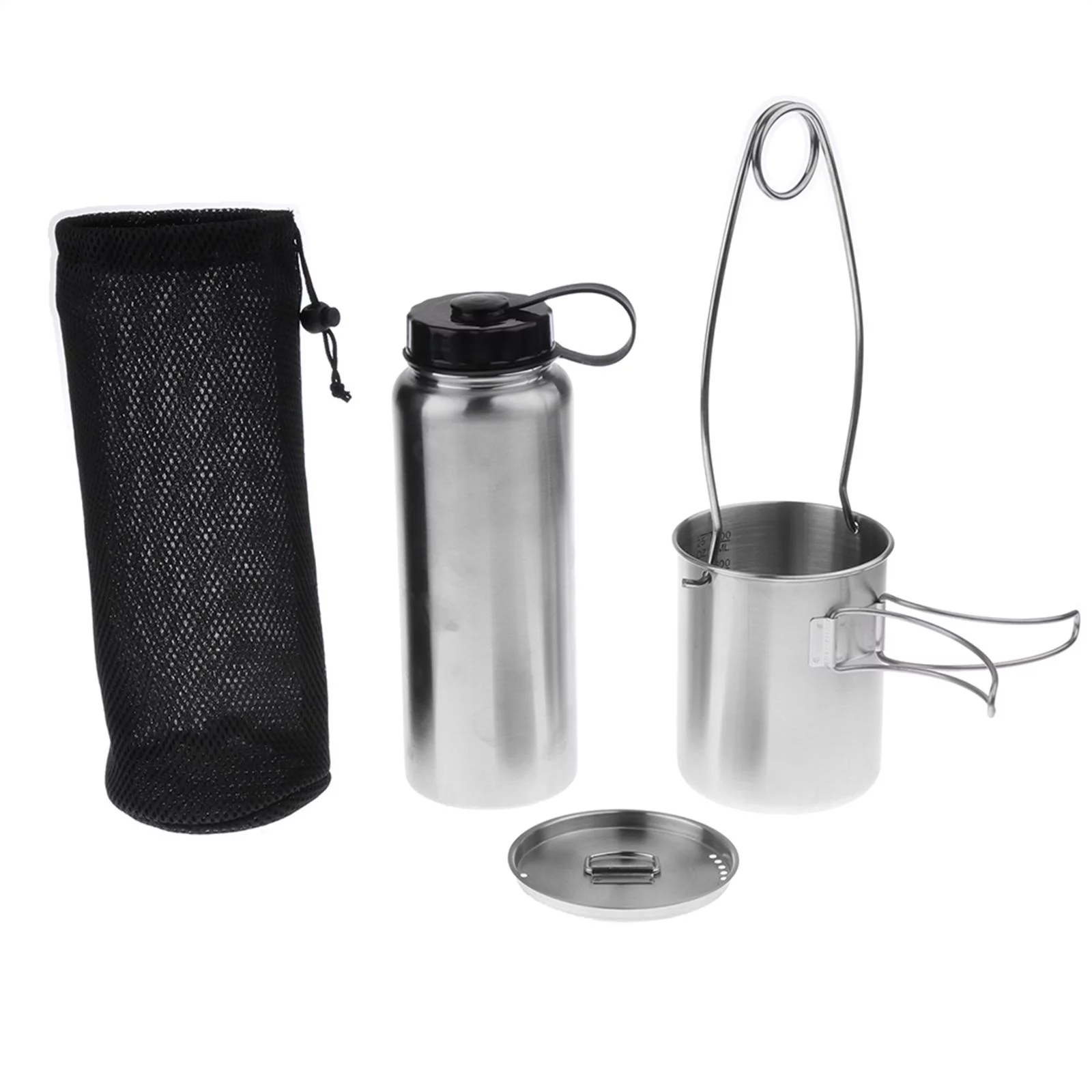 Camping Water Sturdy Cup + Mouth Spreader Bottle Hanger
