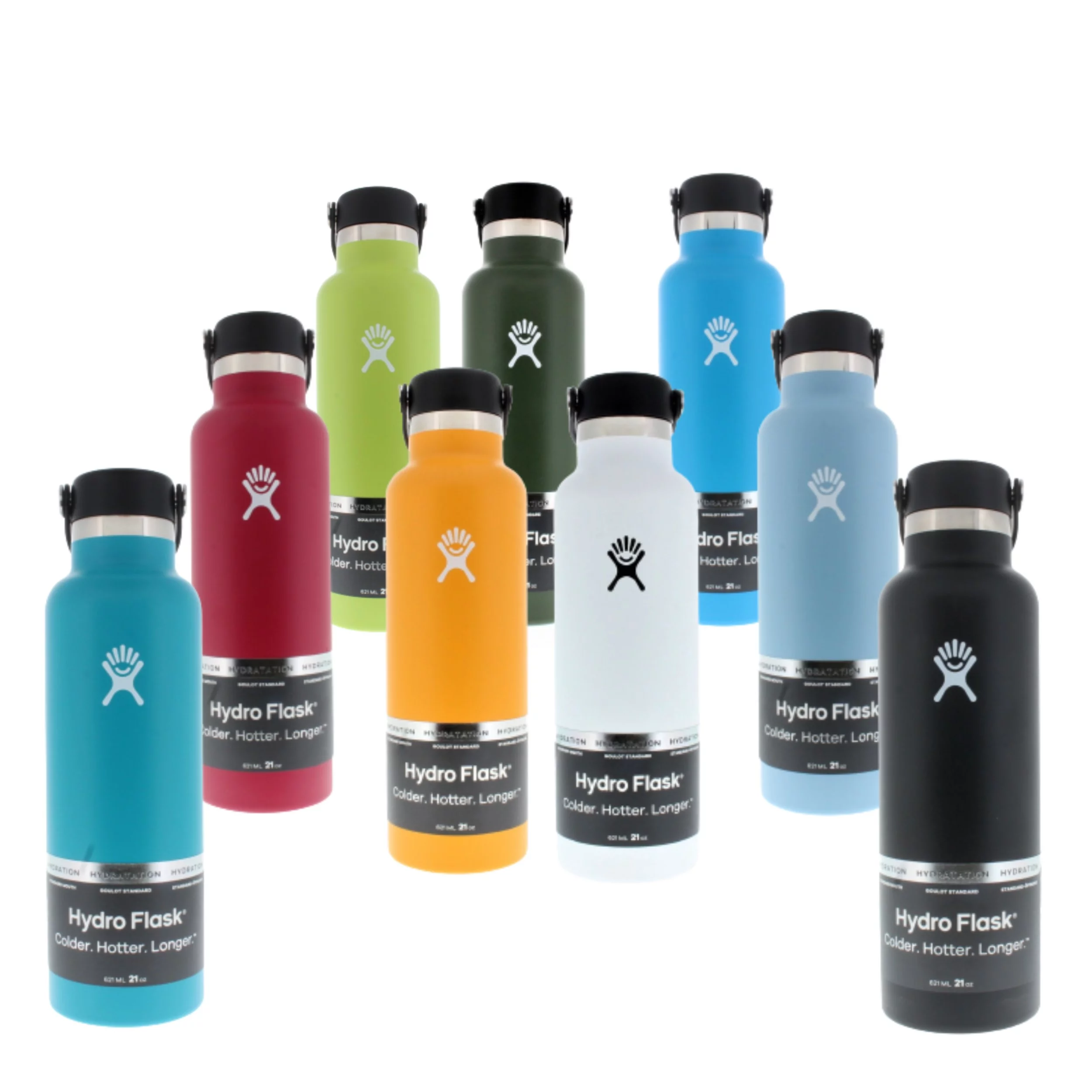 Hydro Flask Standard Mouth Water Bottle with Flex Cap Laguna 21oz/621ml