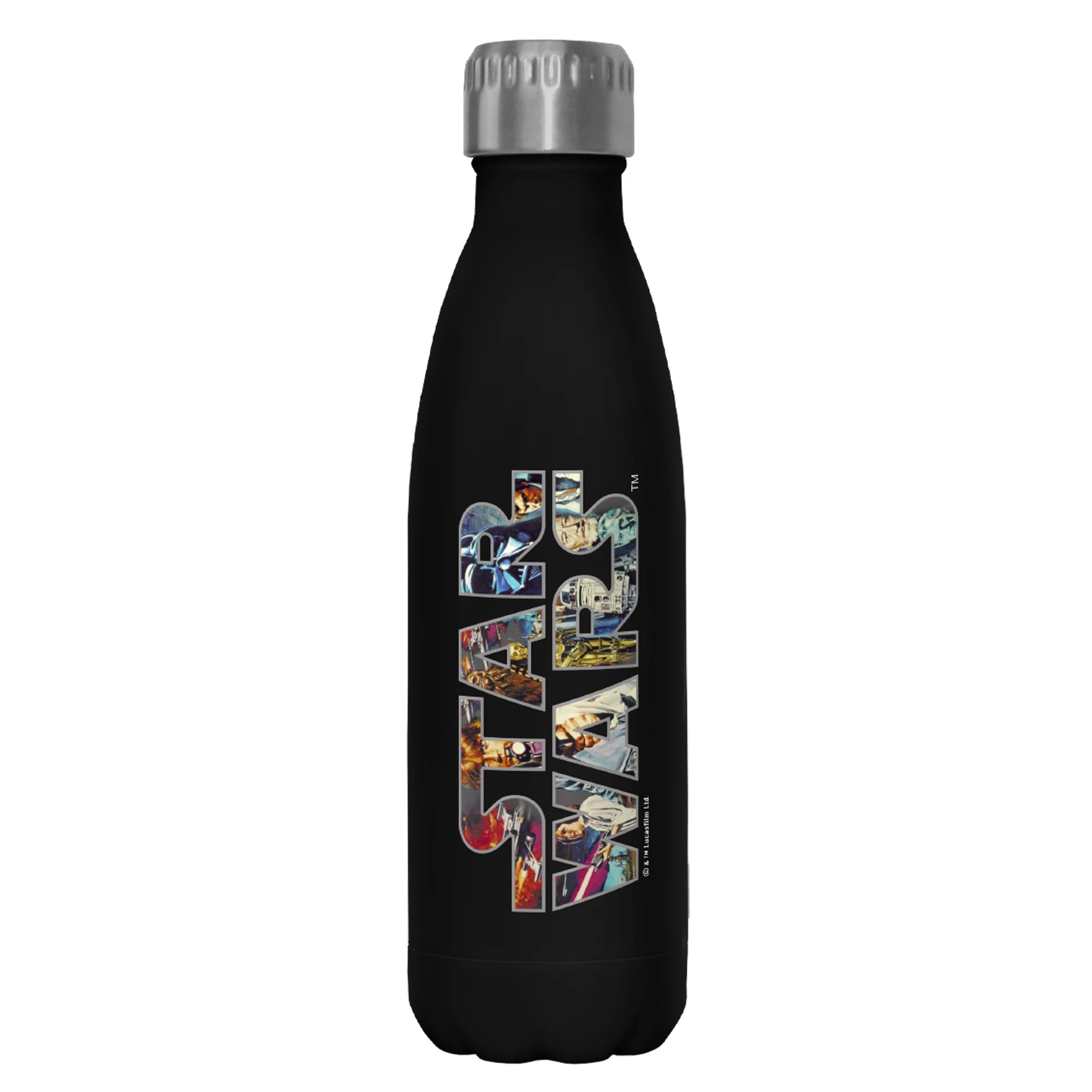 Star Wars Epic Logo Stainless Steel Water Bottle Black 17 oz.