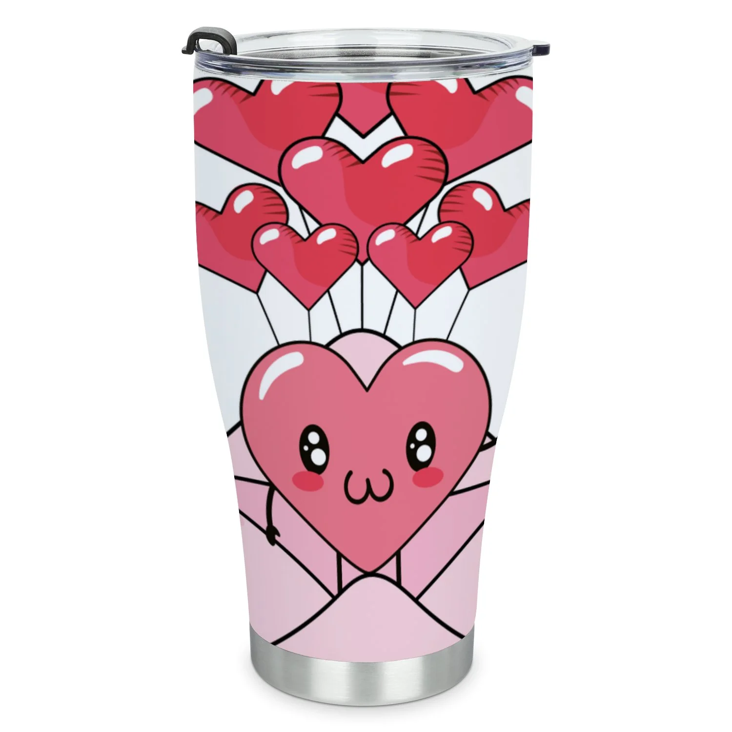 Hidove Stainless Steel Tumbler, Love Heart Cartoon 30oz Leak Proof & Stainless Steel Bottle for Hot & Cold Drinks - Coffee Travel Mug, Water Metal Canteen, Thermal Cup