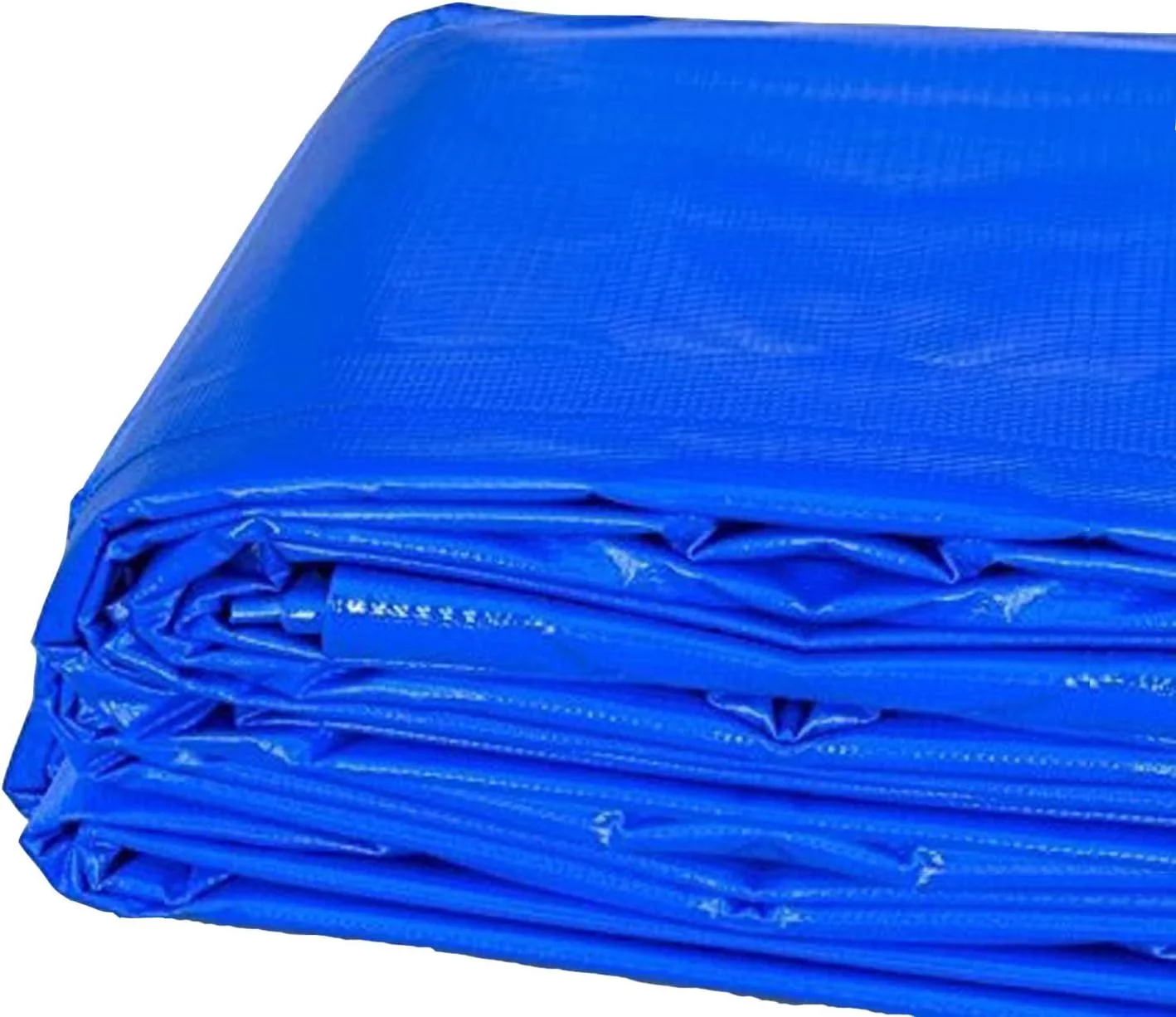 Heavy Duty Tarp, 100% Waterproof 12Mil Thick PVC Vinyl Tent Tarp For Camping, Multi-Purpose Thick ive Cover, Weather Proof, Heavy Duty, UV Resistant, 20 Feet X 40 Feet, Blue